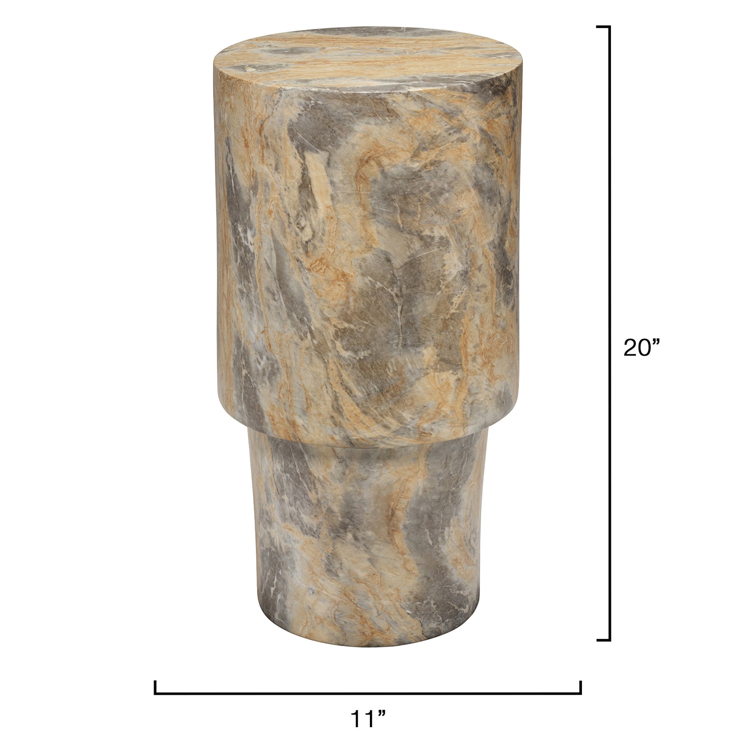 Jamie Young St Germain Marbled Grey Drink Table