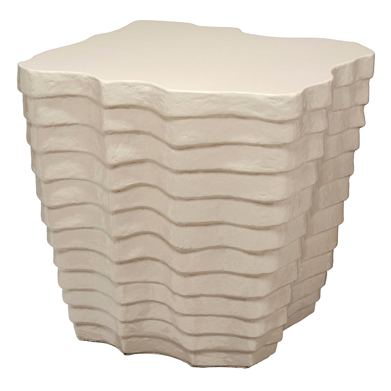 Jamie Young Strata Cream Side Table