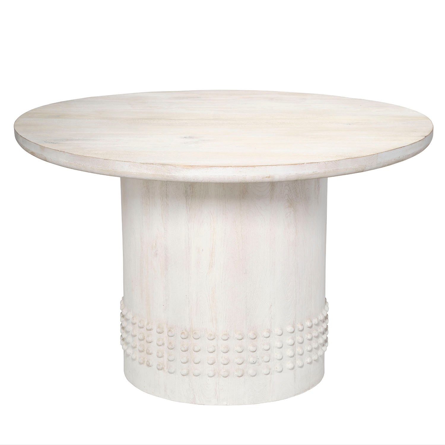 Jamie Young Studded White Washed Bistro Dining Table