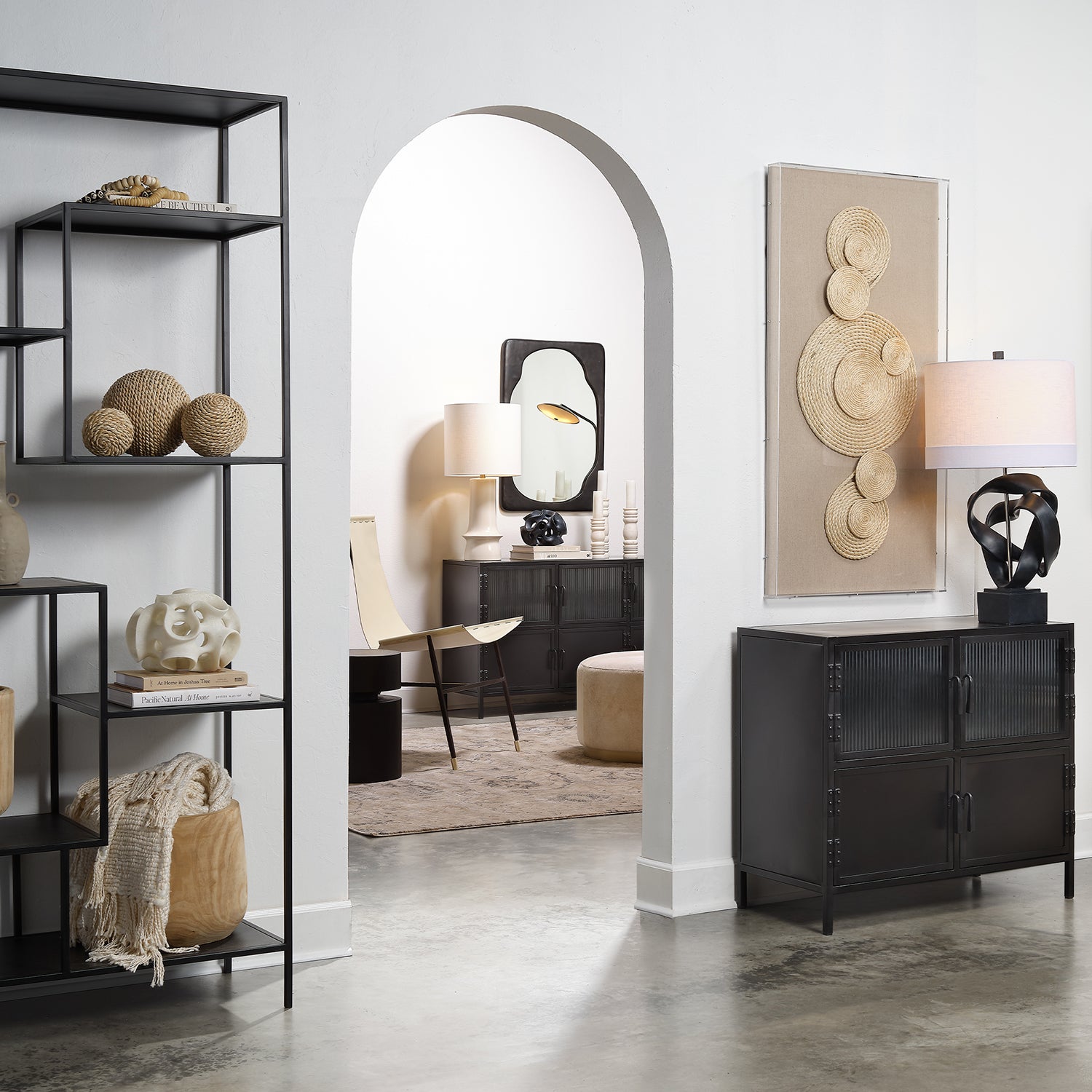 Jamie Young Vitrino 4 Door Side Table