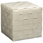 Jamie Young Woven Leather Ottoman