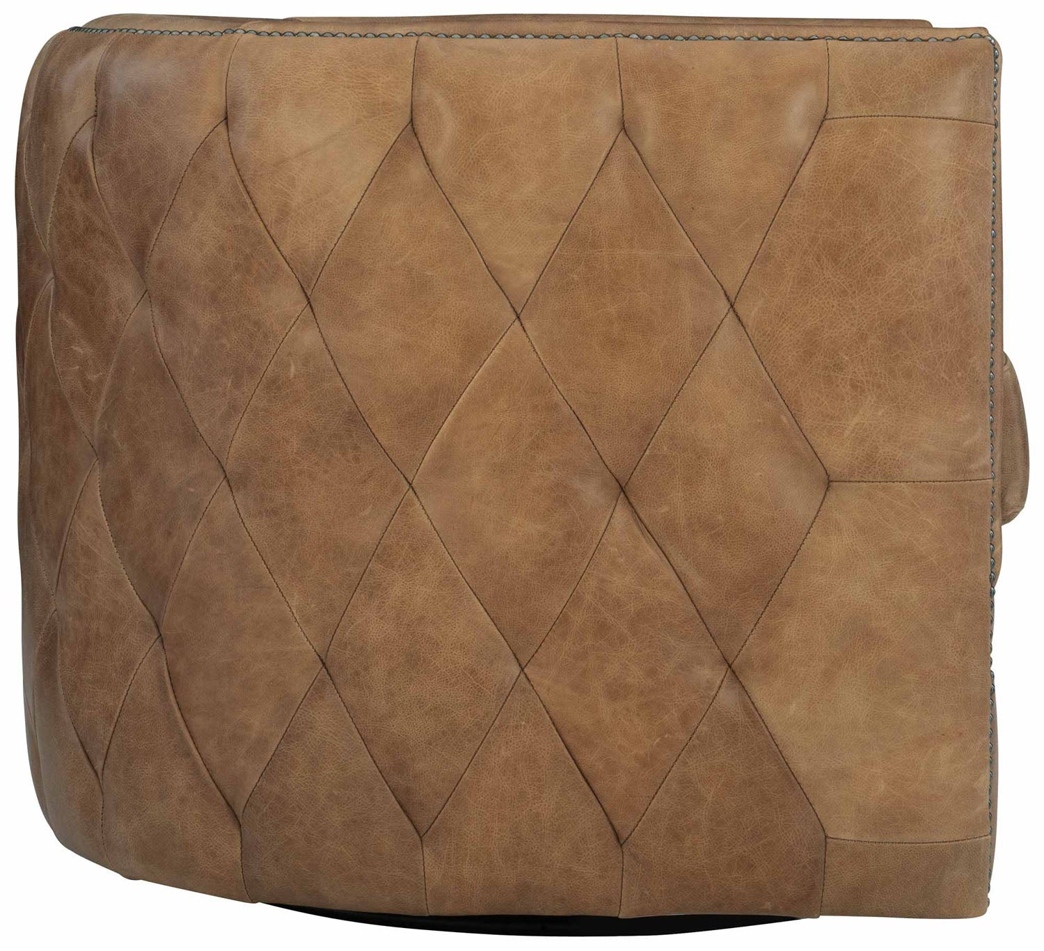 Bernhardt Living Palazzo Brown Leather Swivel Chair