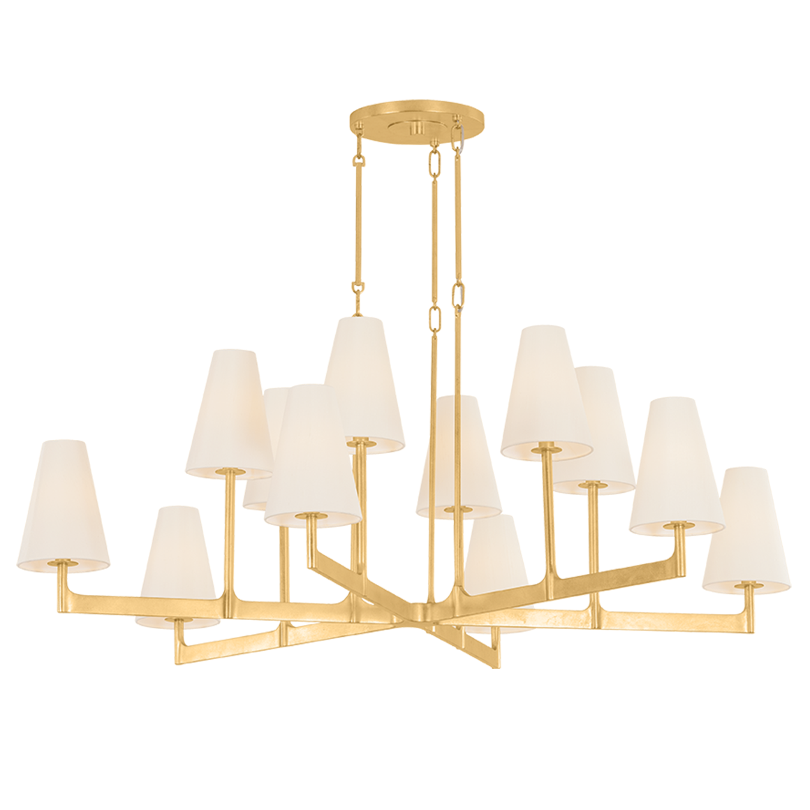Hudson Valley Lighting Allaben Large Chandelier in Vintage Gold Leaf, primary product view
