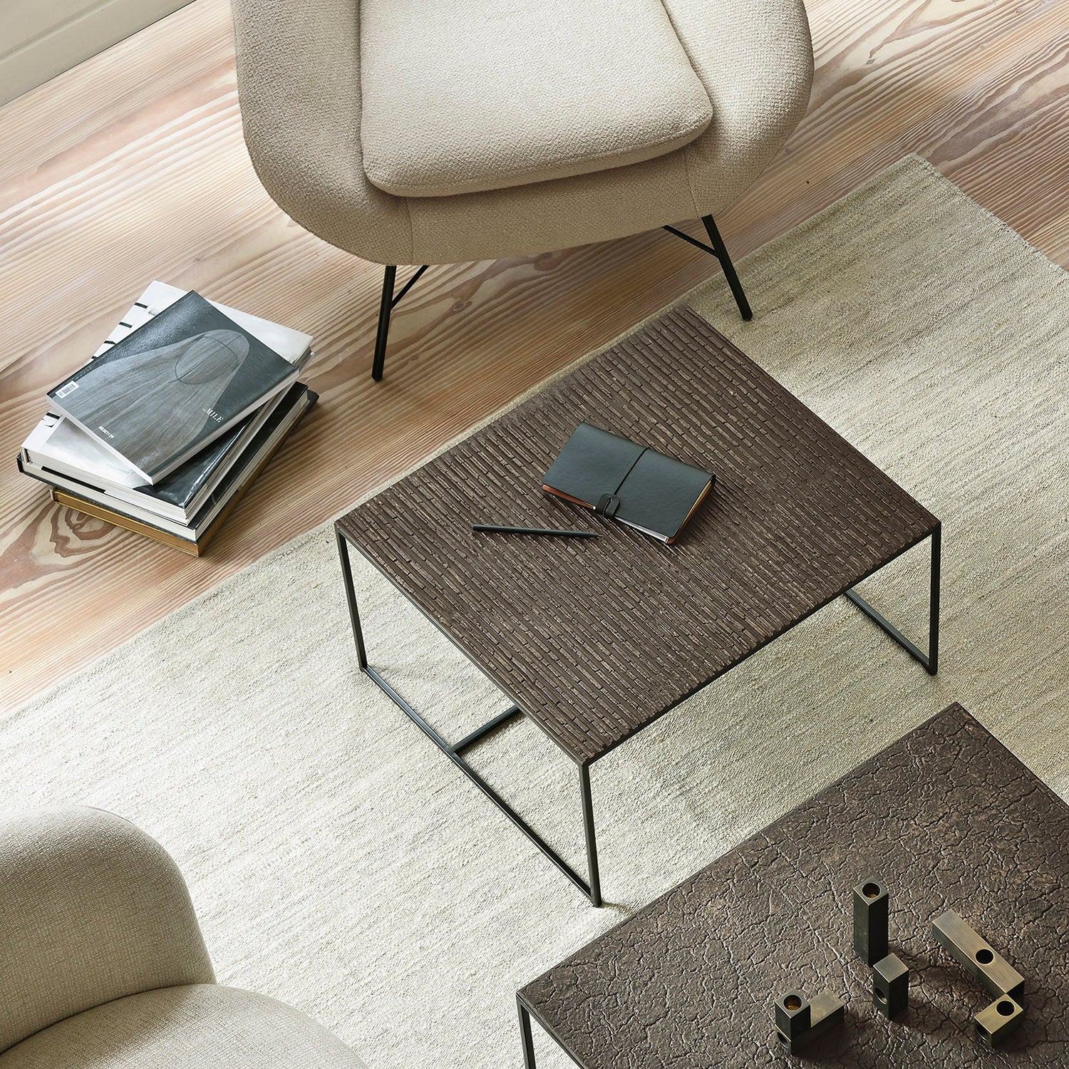 Ethnicraft Pentagon Nesting Coffee Table Set