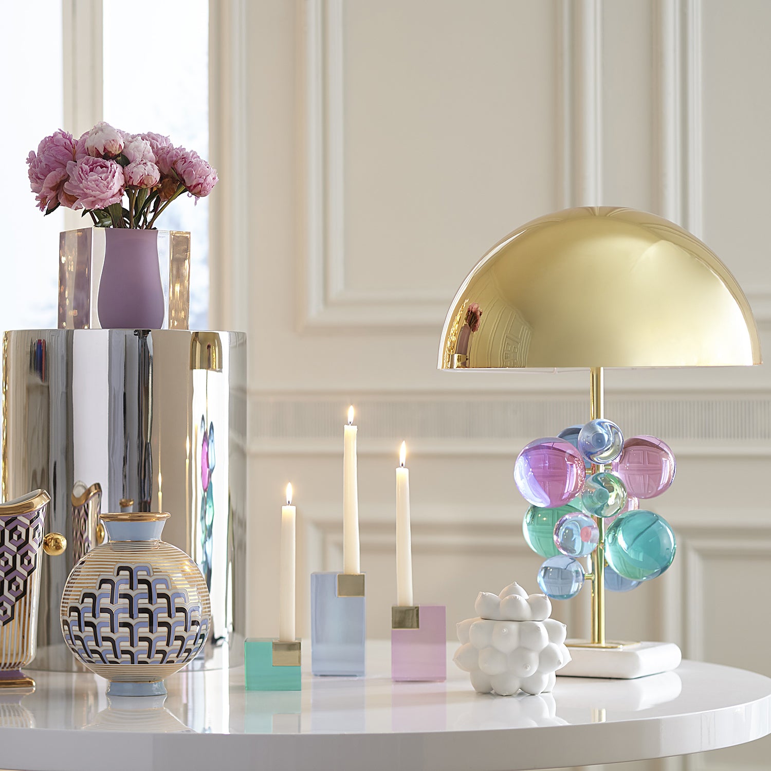 Jonathan Adler Globo Table Lamp – Paynes Gray