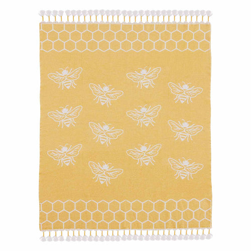 Honeycomb Bee Throw Blanket