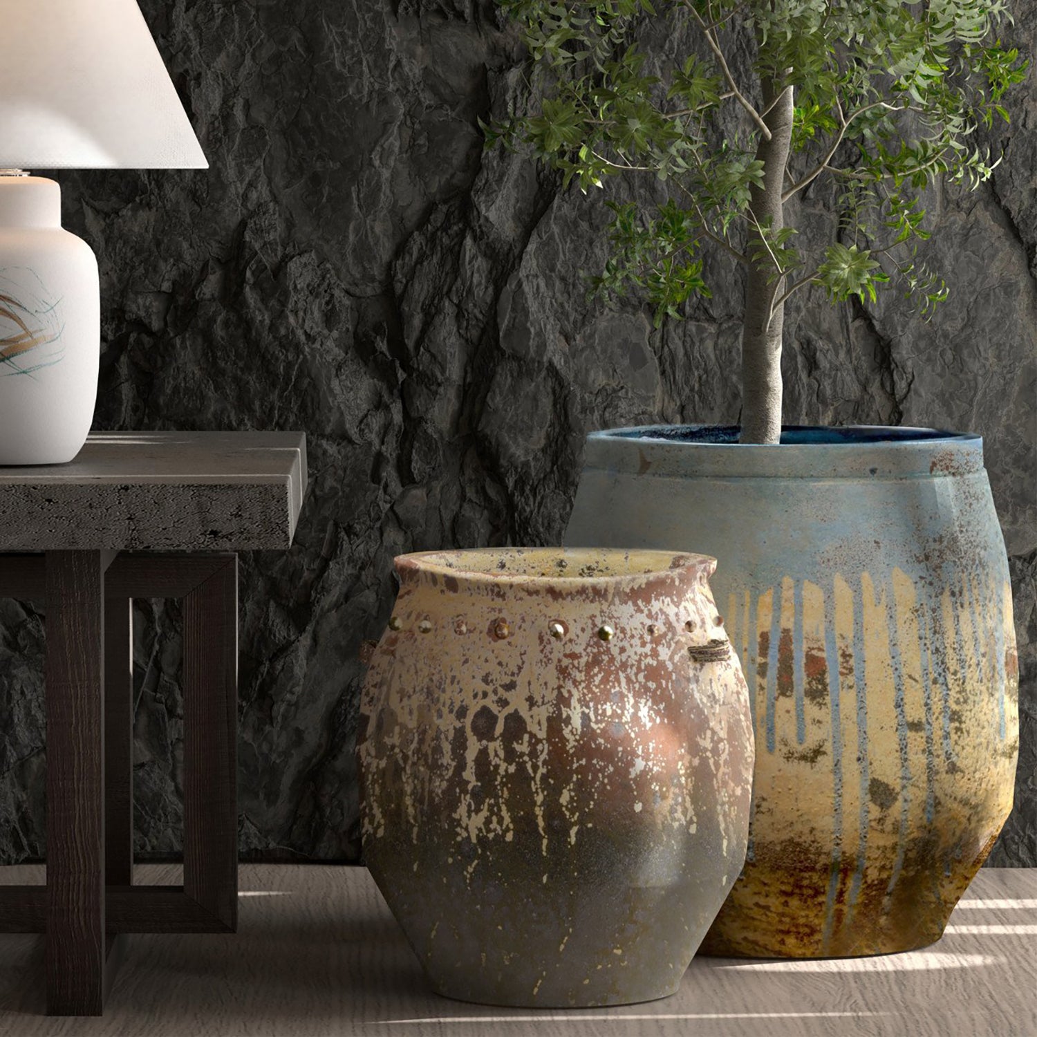 Currey & Co Sicilia Antique Planter