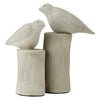 Currey & Co Concrete Birds Sculpture Set of 2