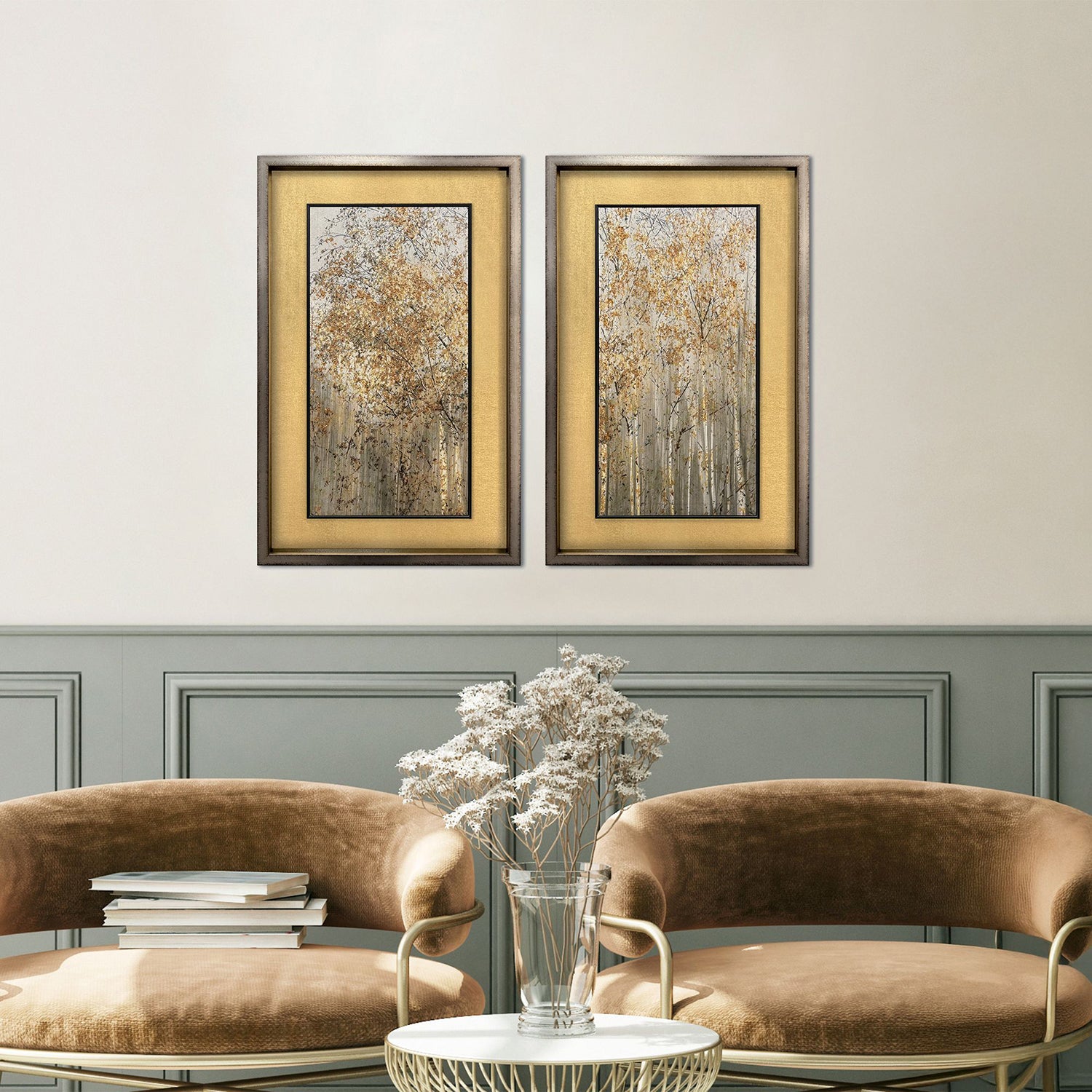The Studio Birch Impression Set of 2 Canvas Art