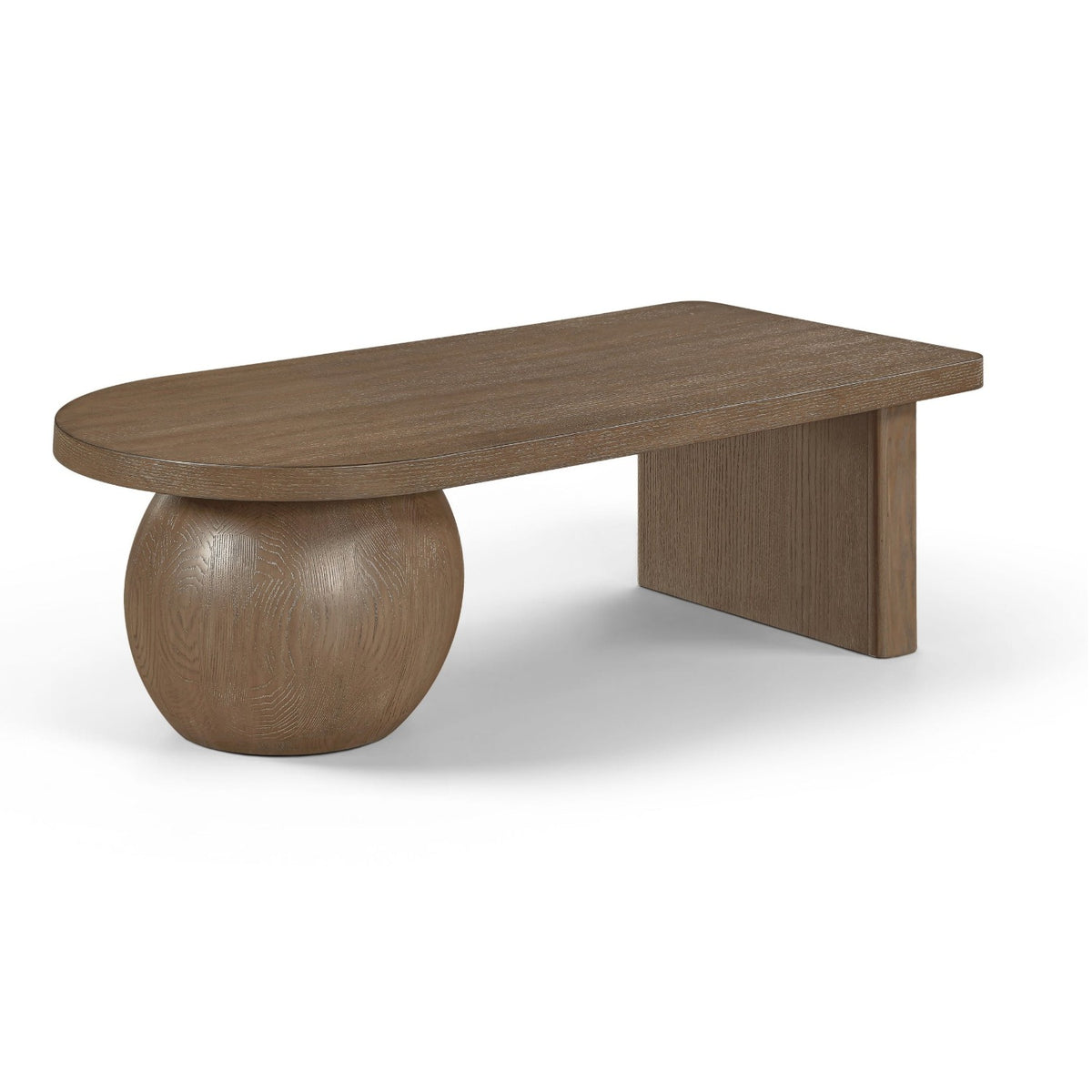 Solum Brown Ash Wood And Oak Veneer Coffee Table in brown ash wood and oak veneer, primary product view