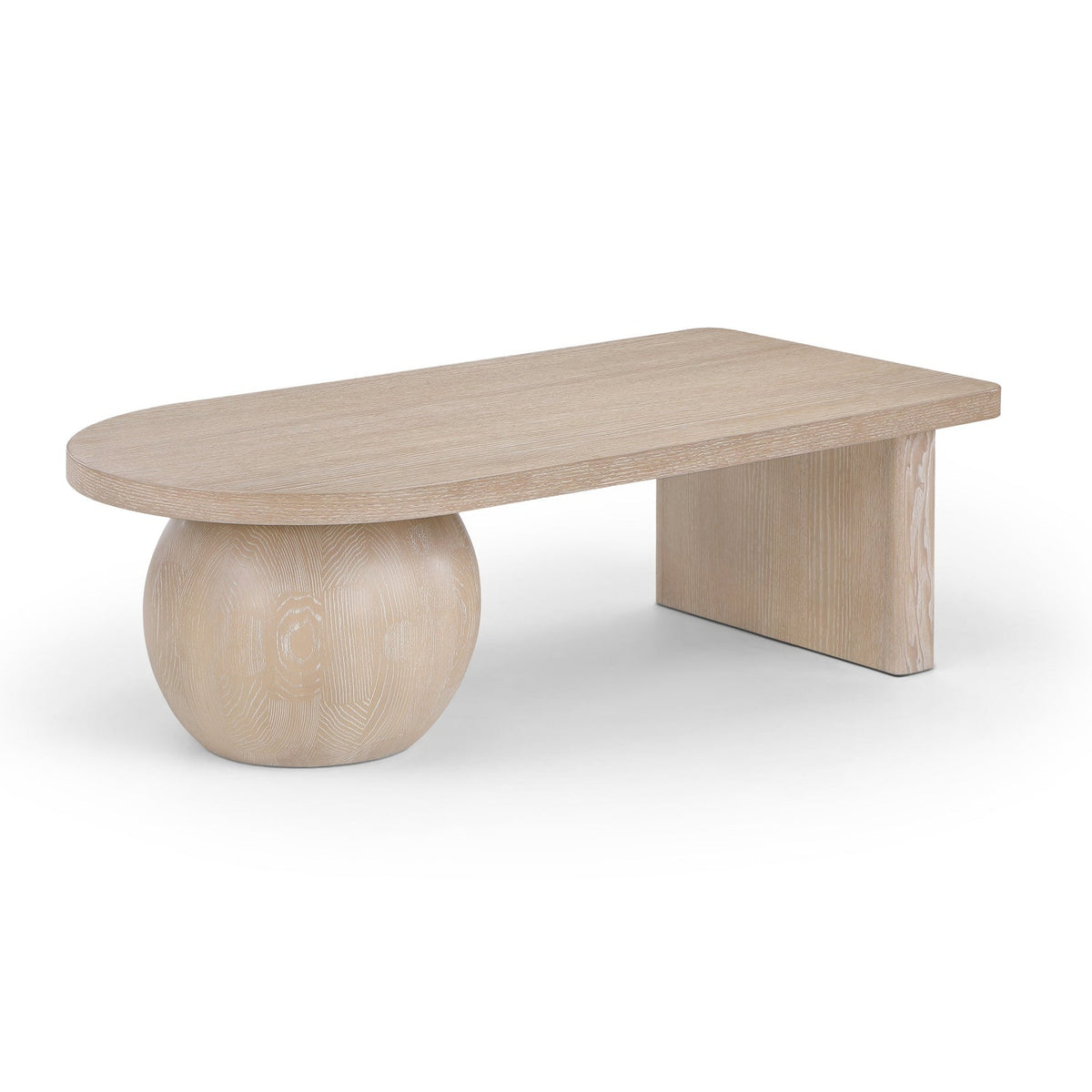 Solum Natural Ash Wood And Oak Veneer Coffee Table in natural ash wood and oak veneer, primary product view
