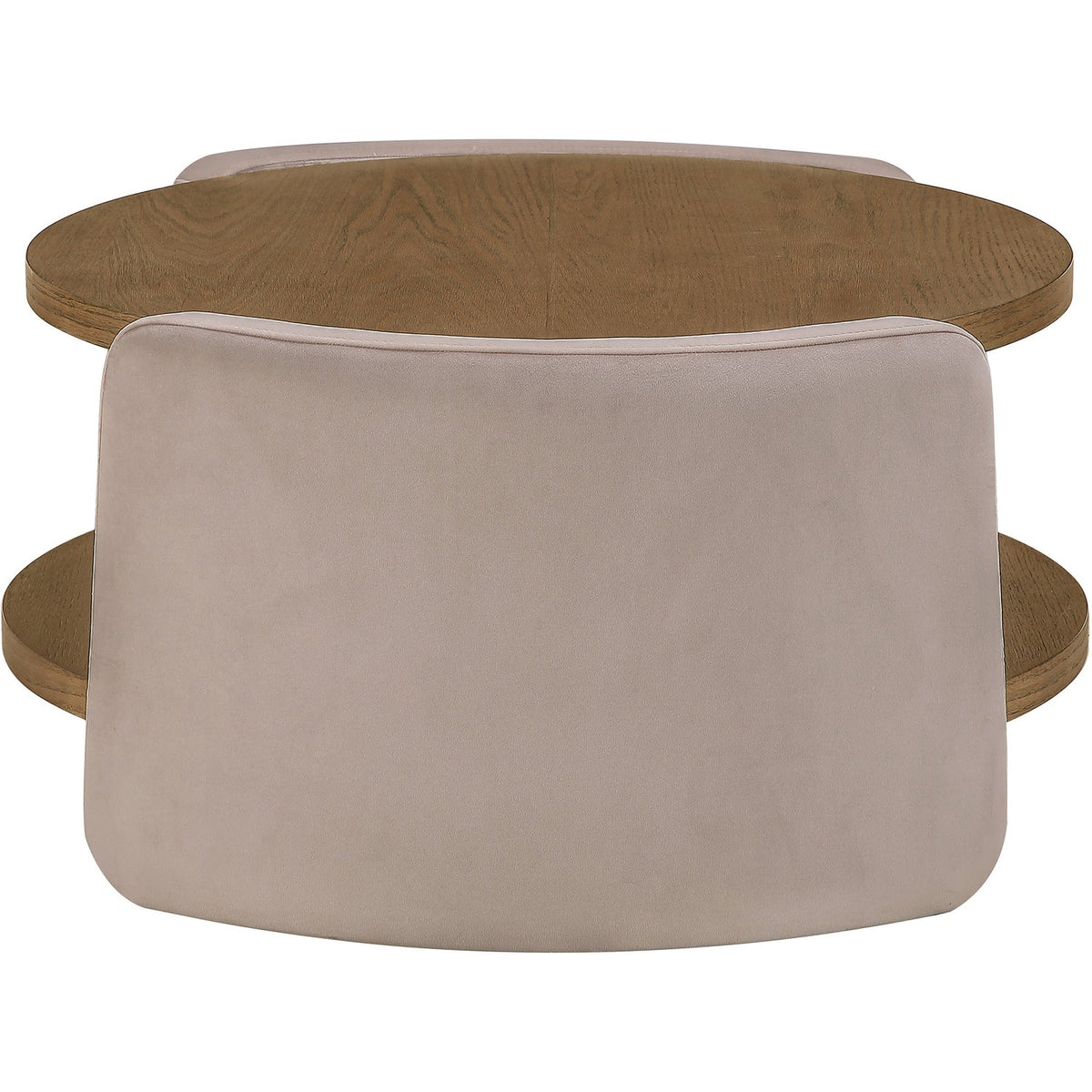 Wren Taupe Velvet And Oak Veneer Coffee Table
