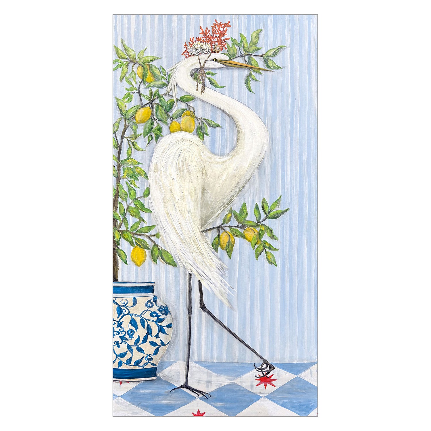 PopJoy Studio Crowned Crane I Wall Sculpture