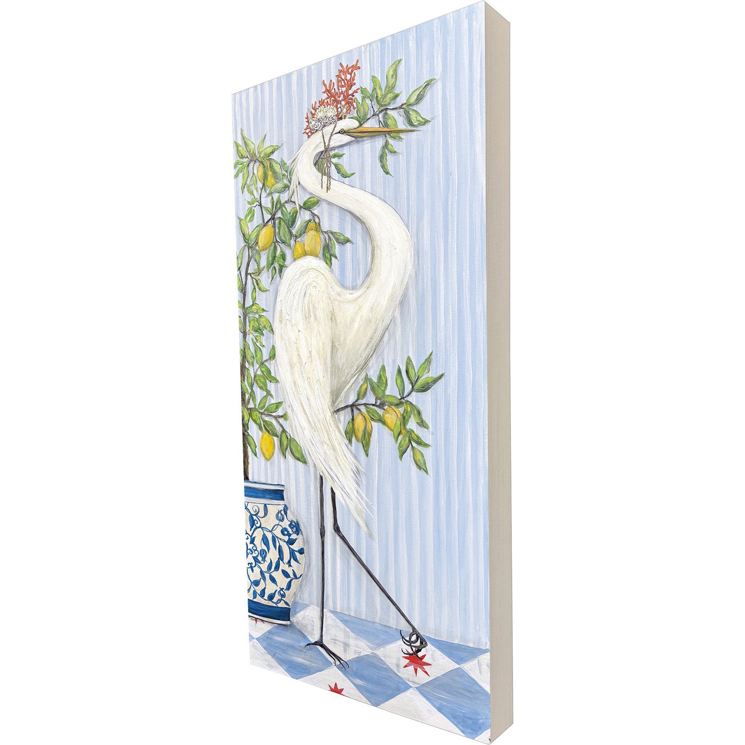 PopJoy Studio Crowned Crane I Wall Sculpture