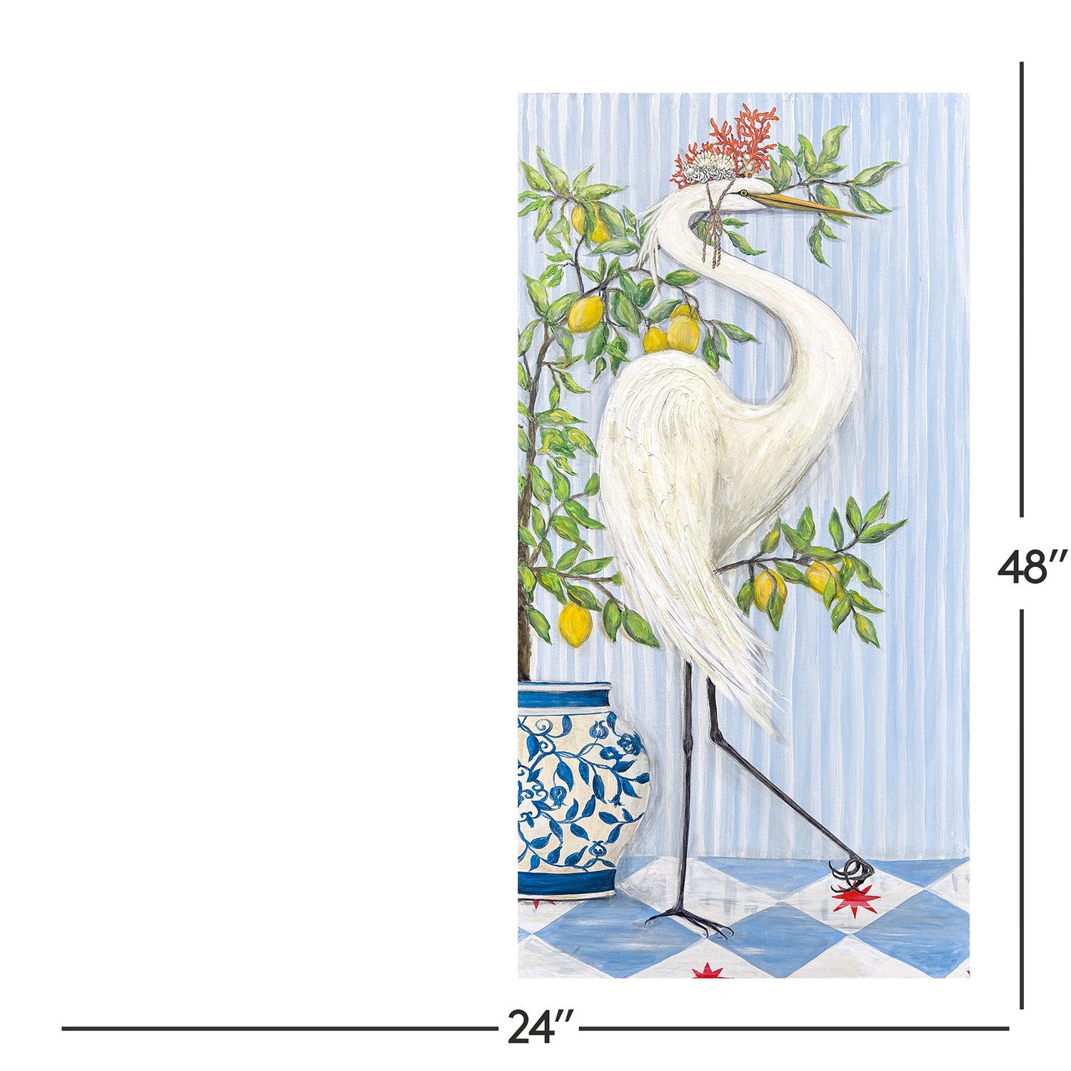 PopJoy Studio Crowned Crane I Wall Sculpture