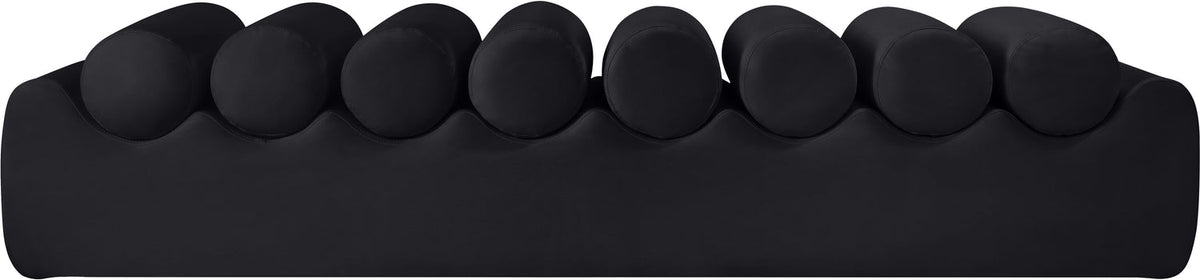 Rumble Black Vegan Leather Upholstered Bench