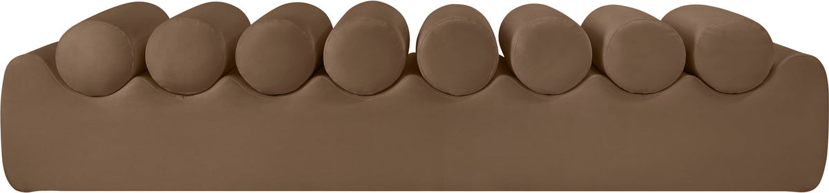 Rumble Brown Vegan Leather Upholstered Bench