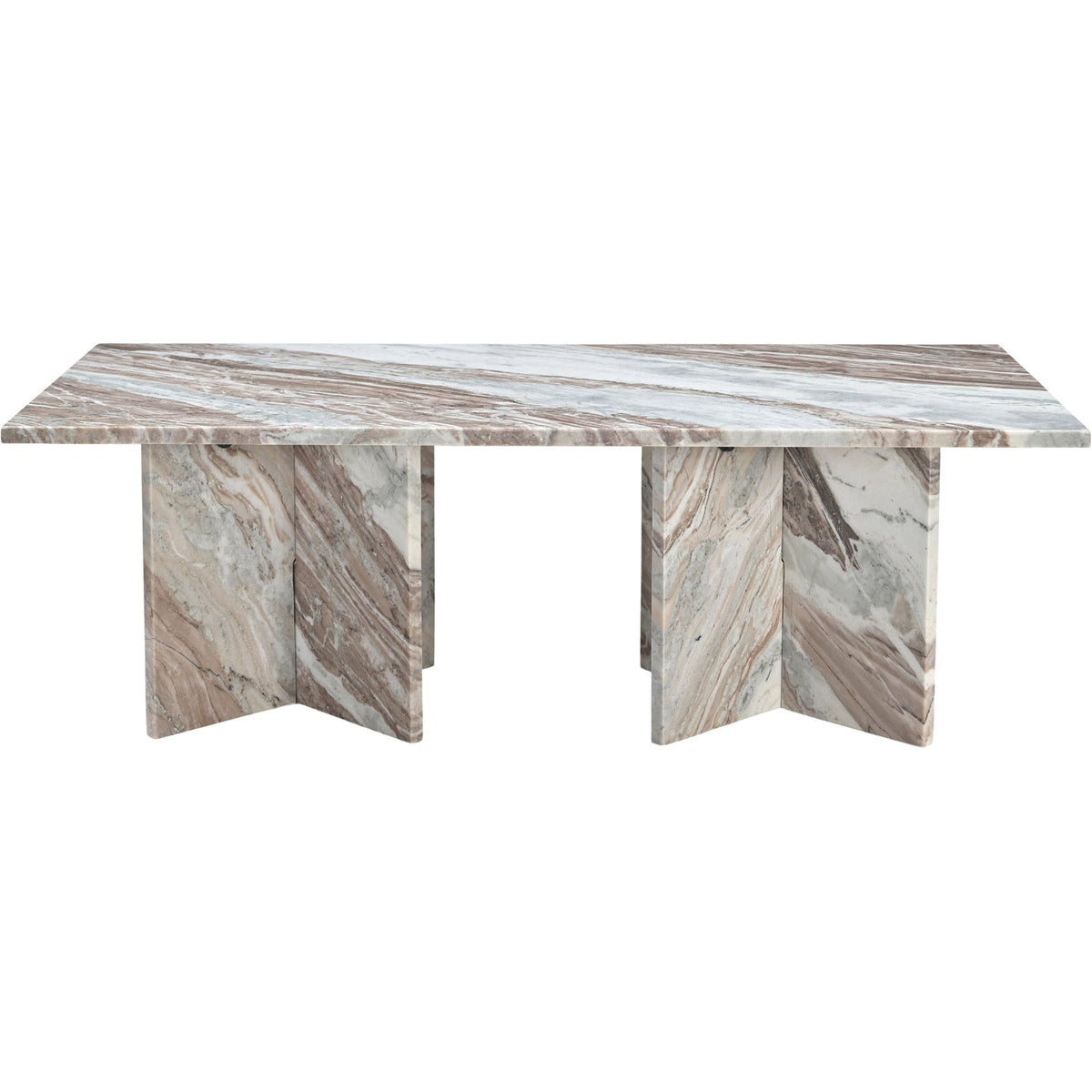 Verona Brown Genuine Marble Coffee Table