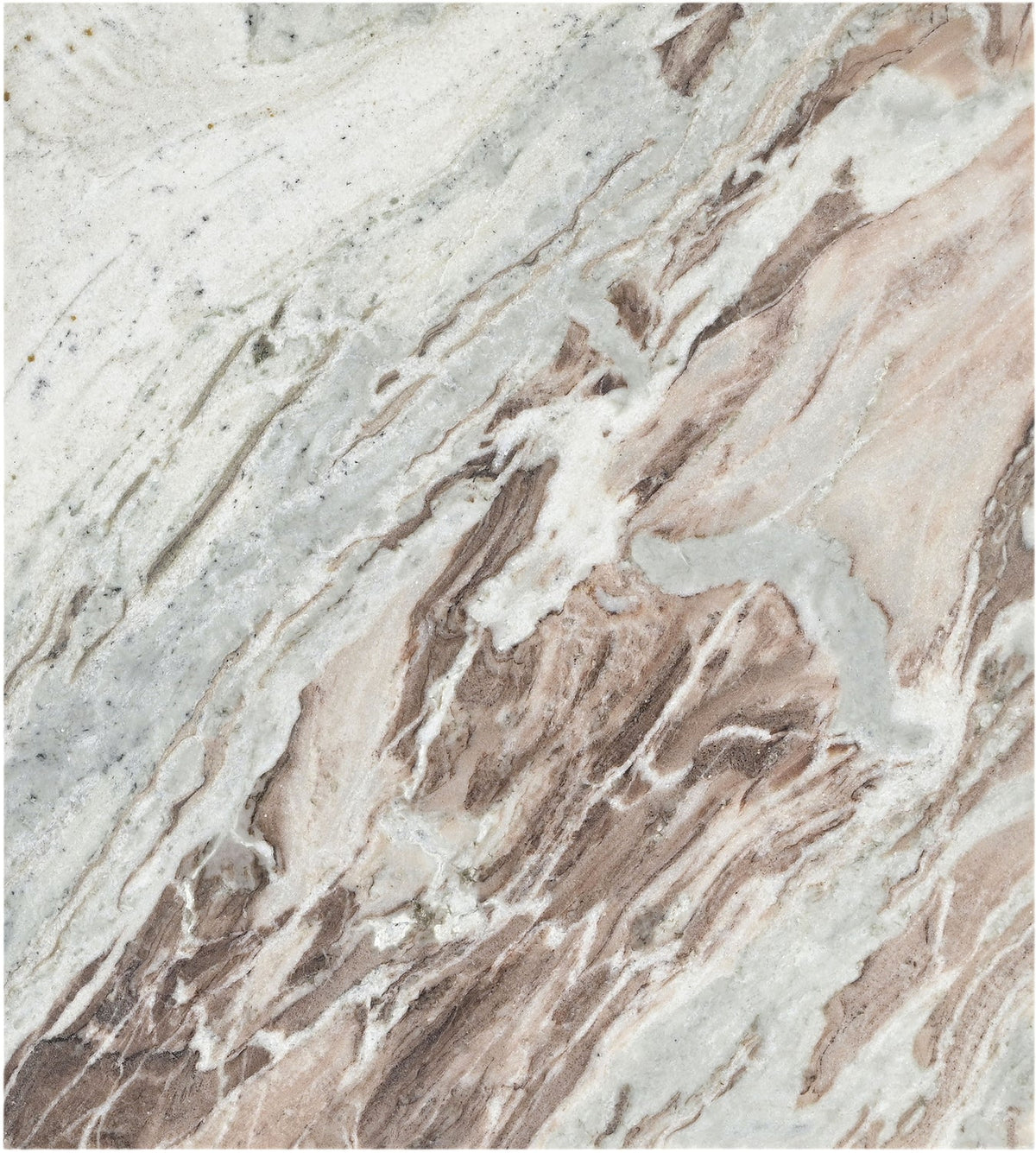 Verona Brown Genuine Marble End Table Set of 2