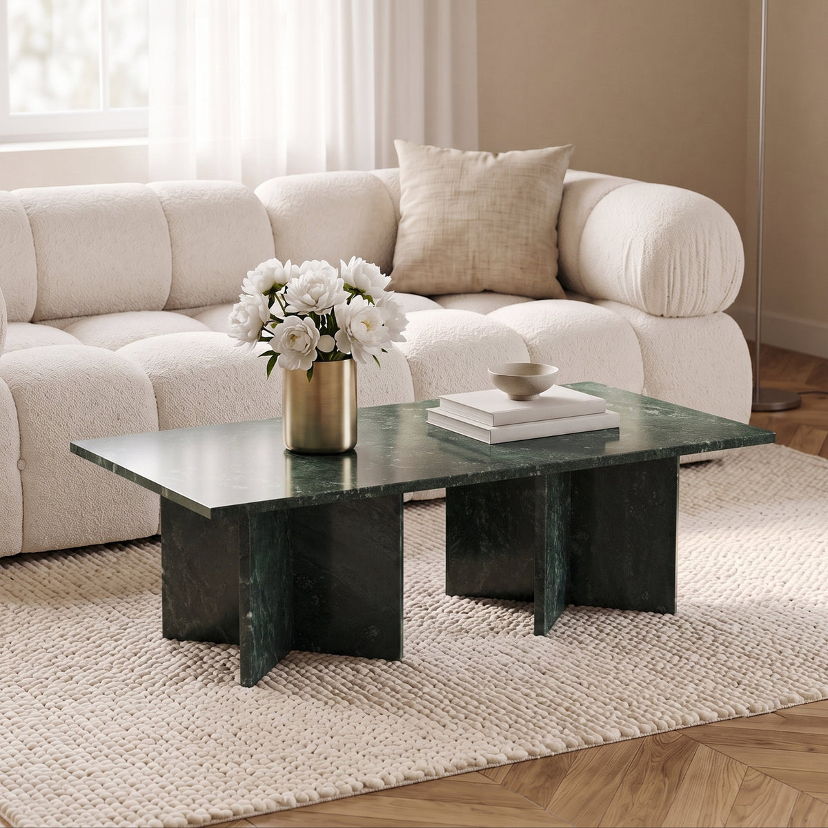 Verona Green Genuine Marble Coffee Table