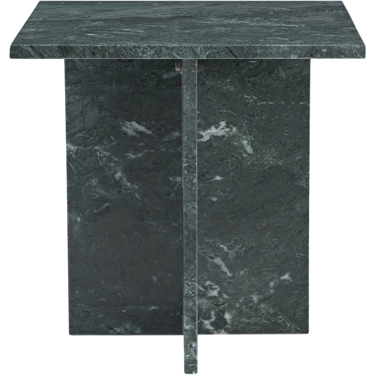Verona Green Genuine Marble End Table Set of 2