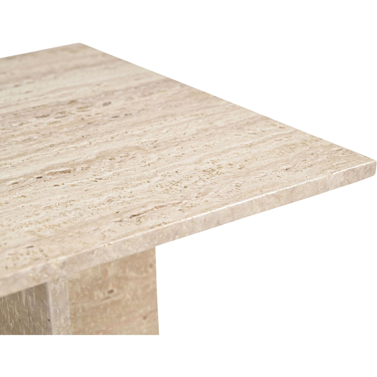 Verona Natural Travertine End Table Set of 2