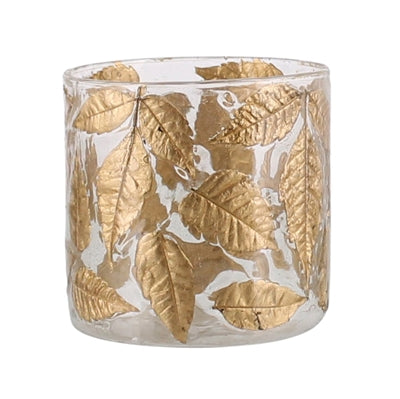 Leaf Gold Leaf Hurricane Set of 3