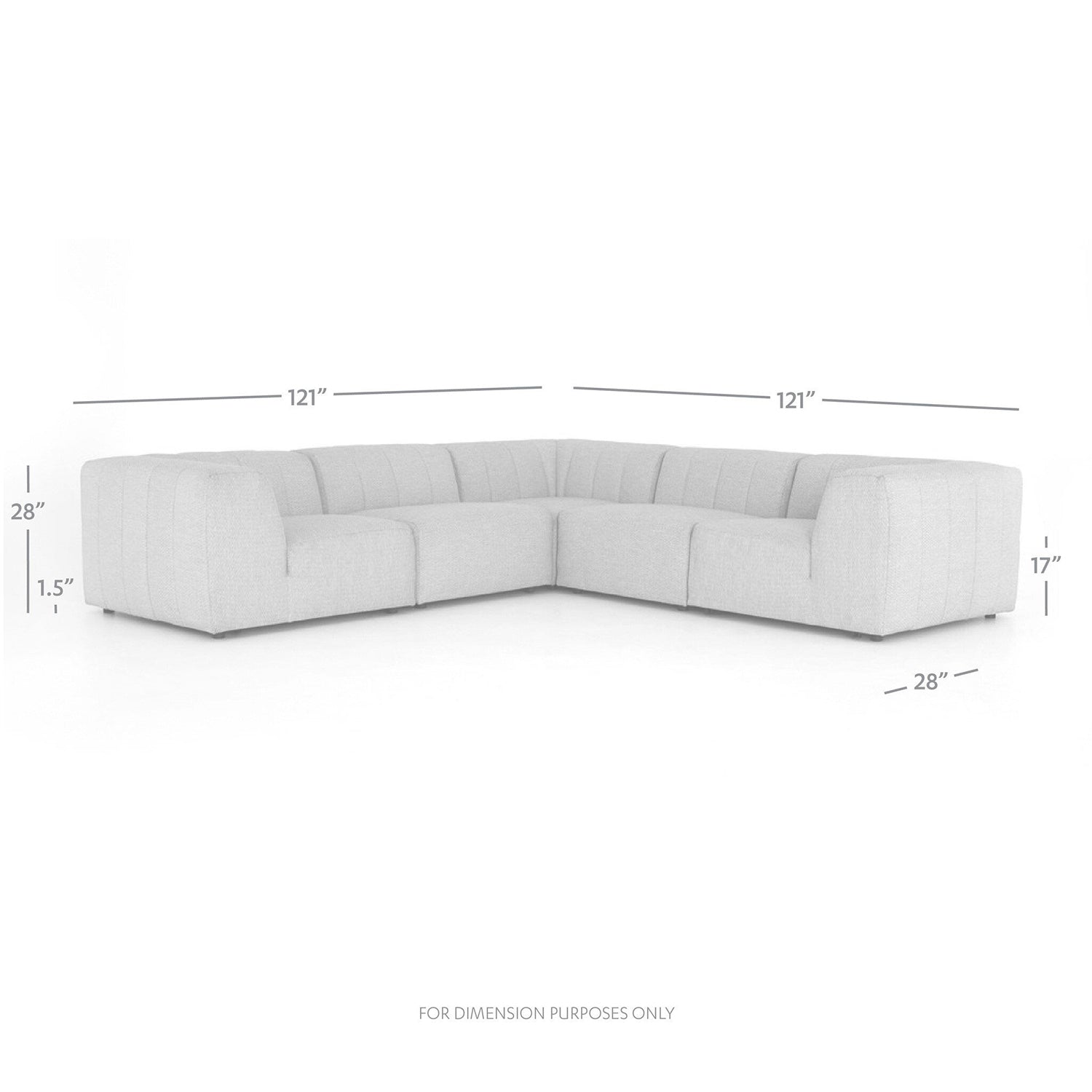 Four Hands Gwen Outdoor 5-Piece Sectional Sofa