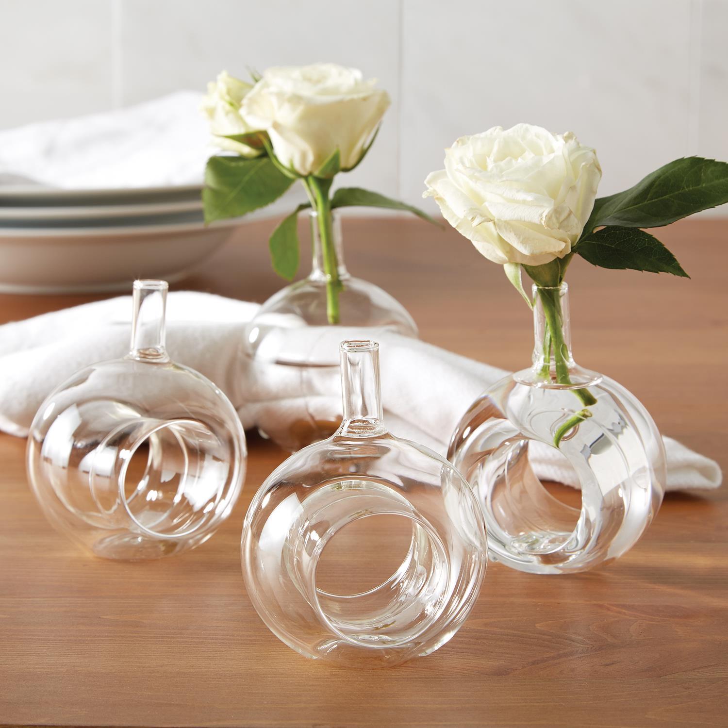 Sitting Pretty Bud Vase/Napkin Ring Set of 4