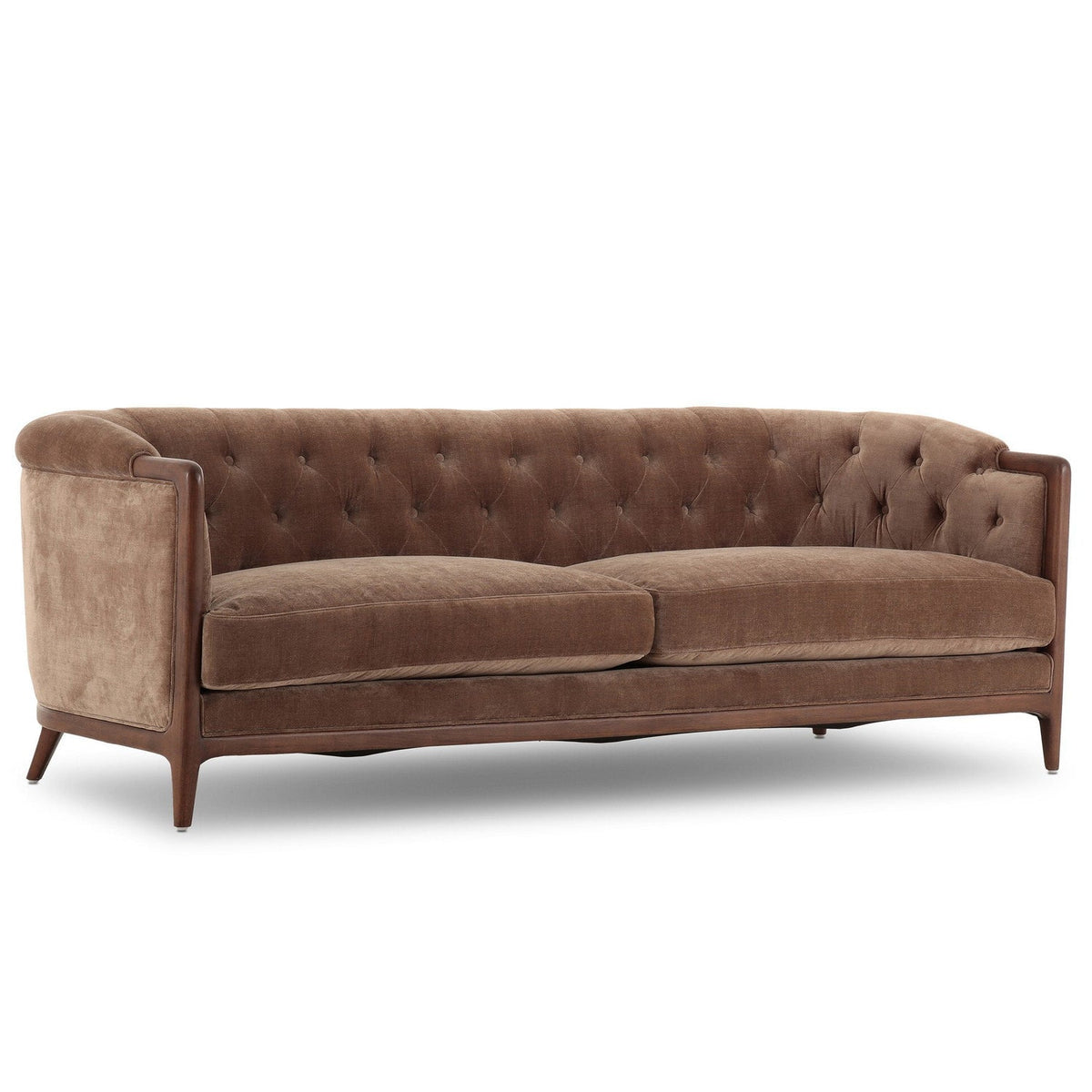 Four Hands Ellsworth Altair Mushroom Sofa in Altair Mushroom