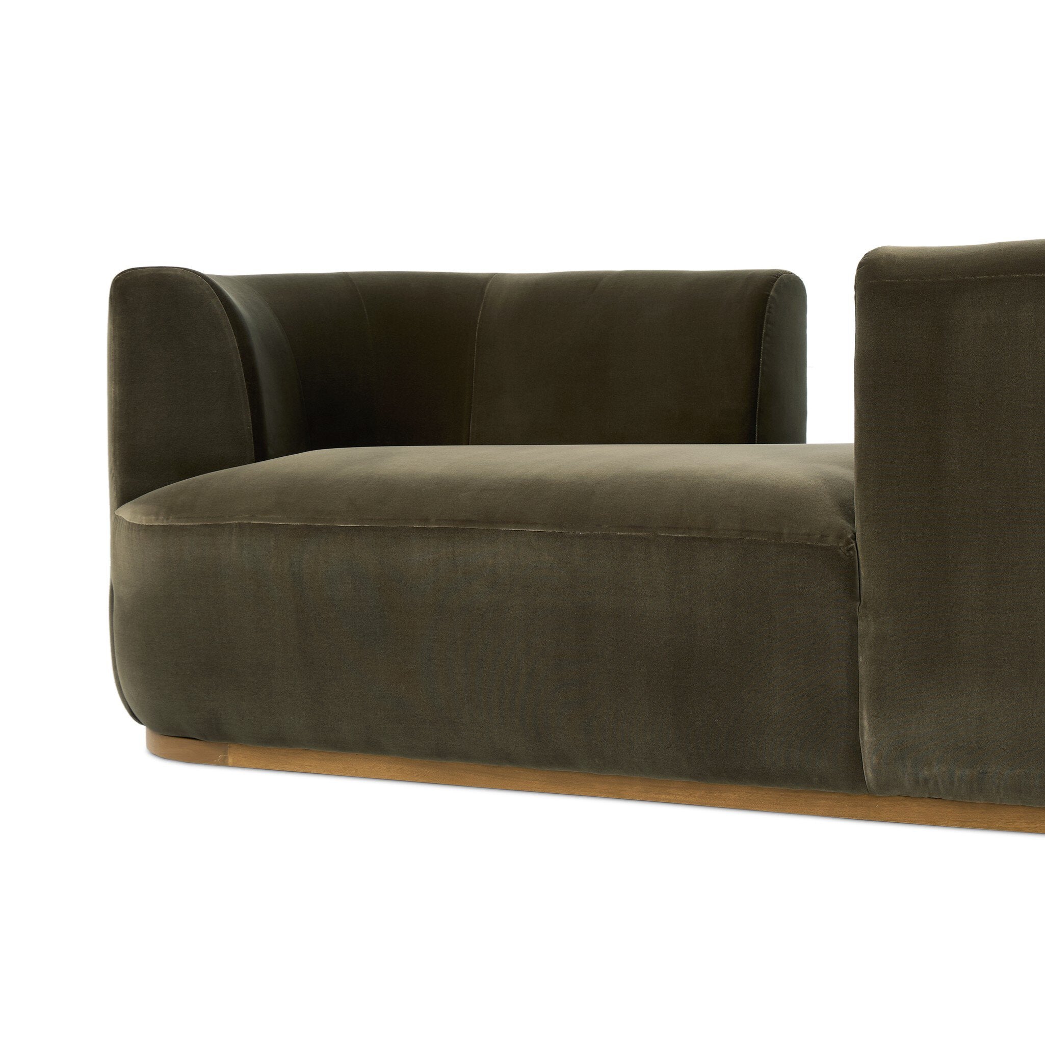 Four Hands Deandra Surrey Olive Tete A Tete Chaise detail view 5