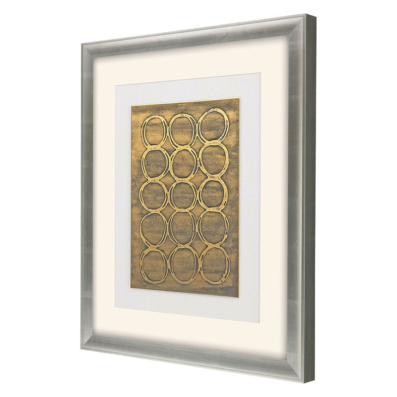 Willett Concentric in Gold Framed Art