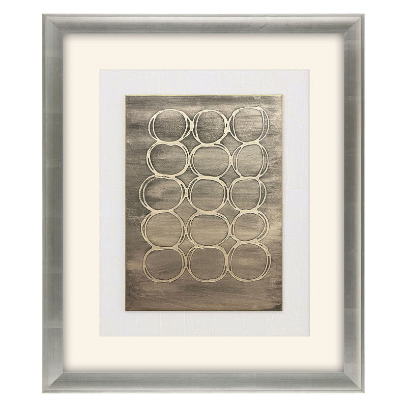 Willett Concentric in Aged Silver Framed Art