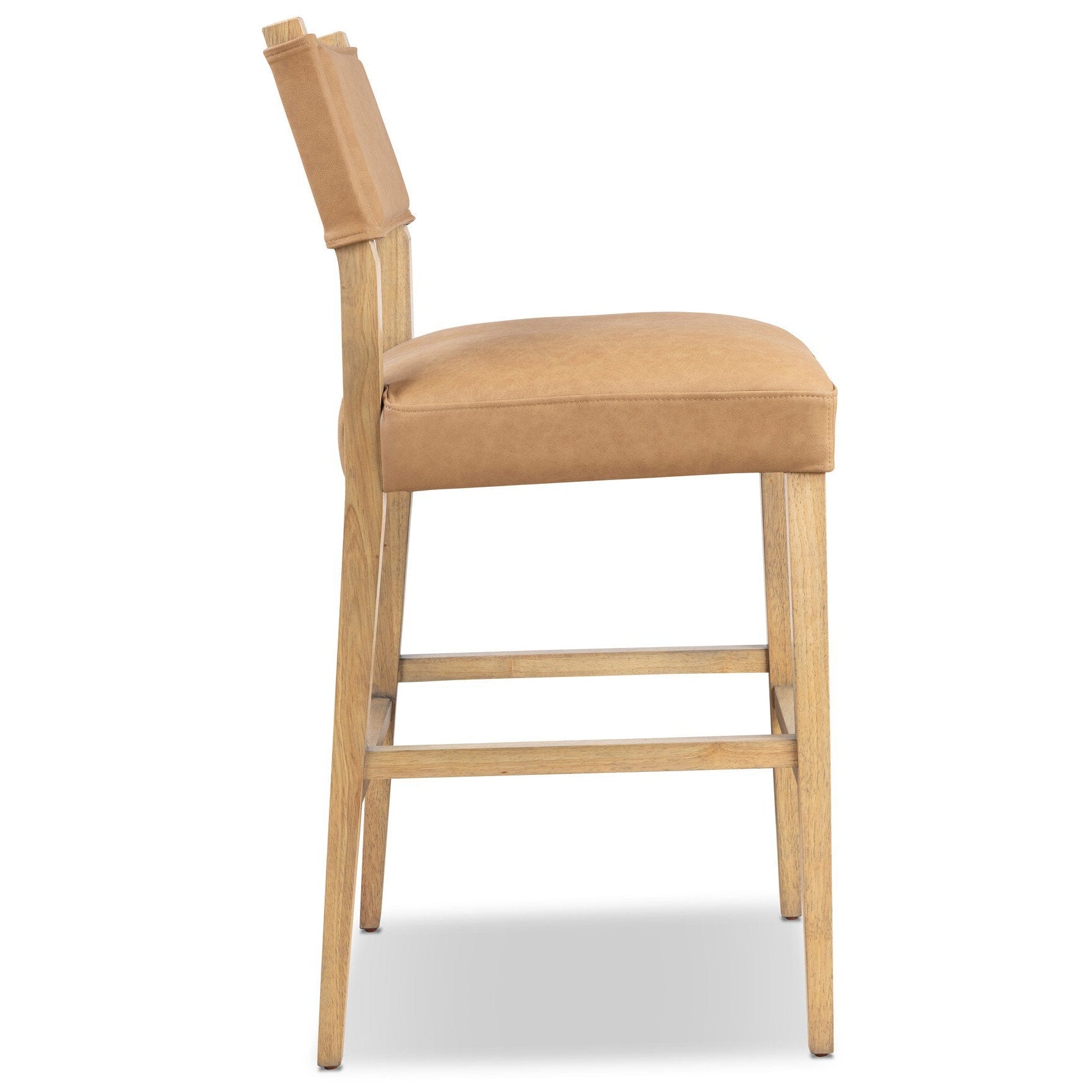 Four Hands Ferris Maestro Camel Bar Stool side view