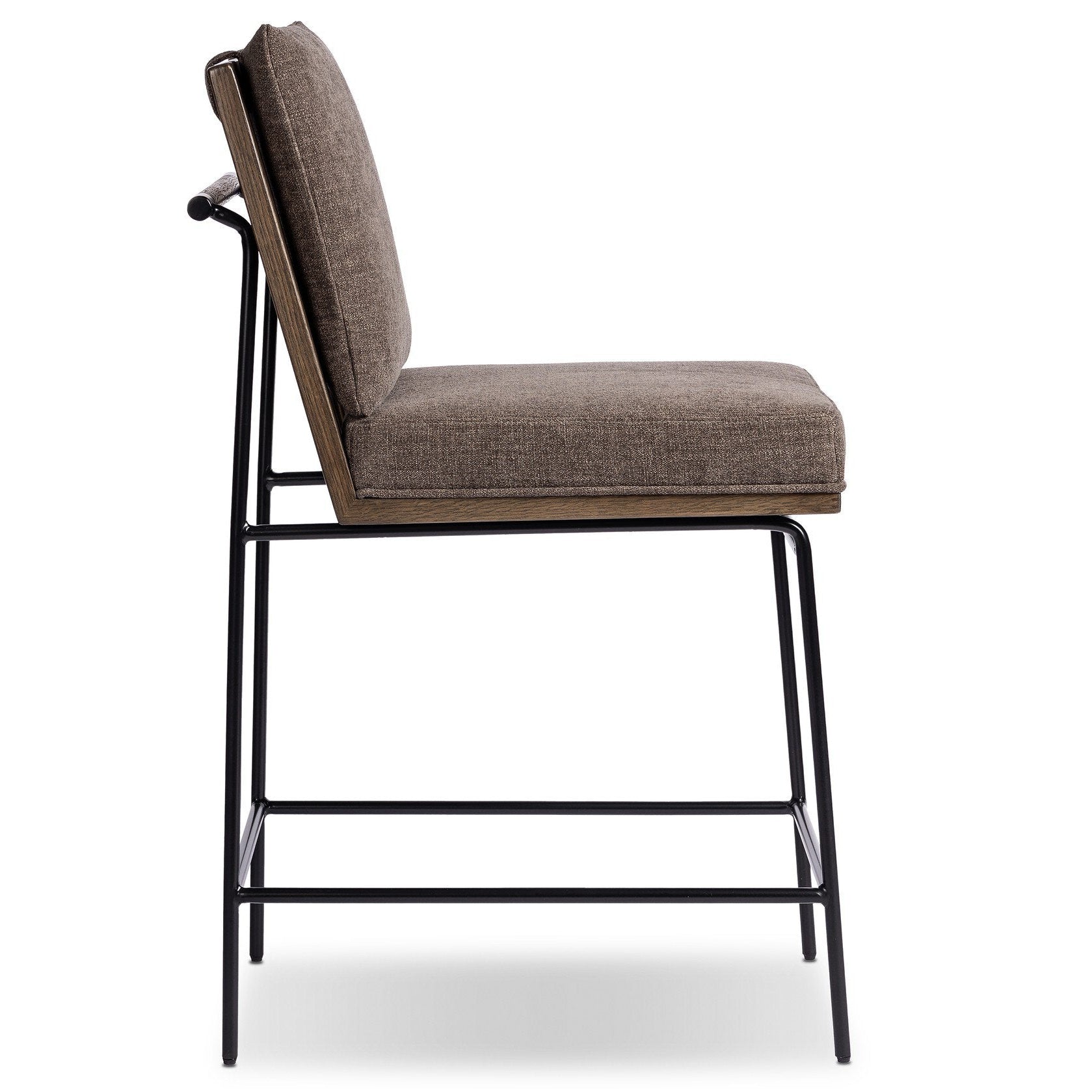 Four Hands Crete Landale Charcoal Bar Stool side view