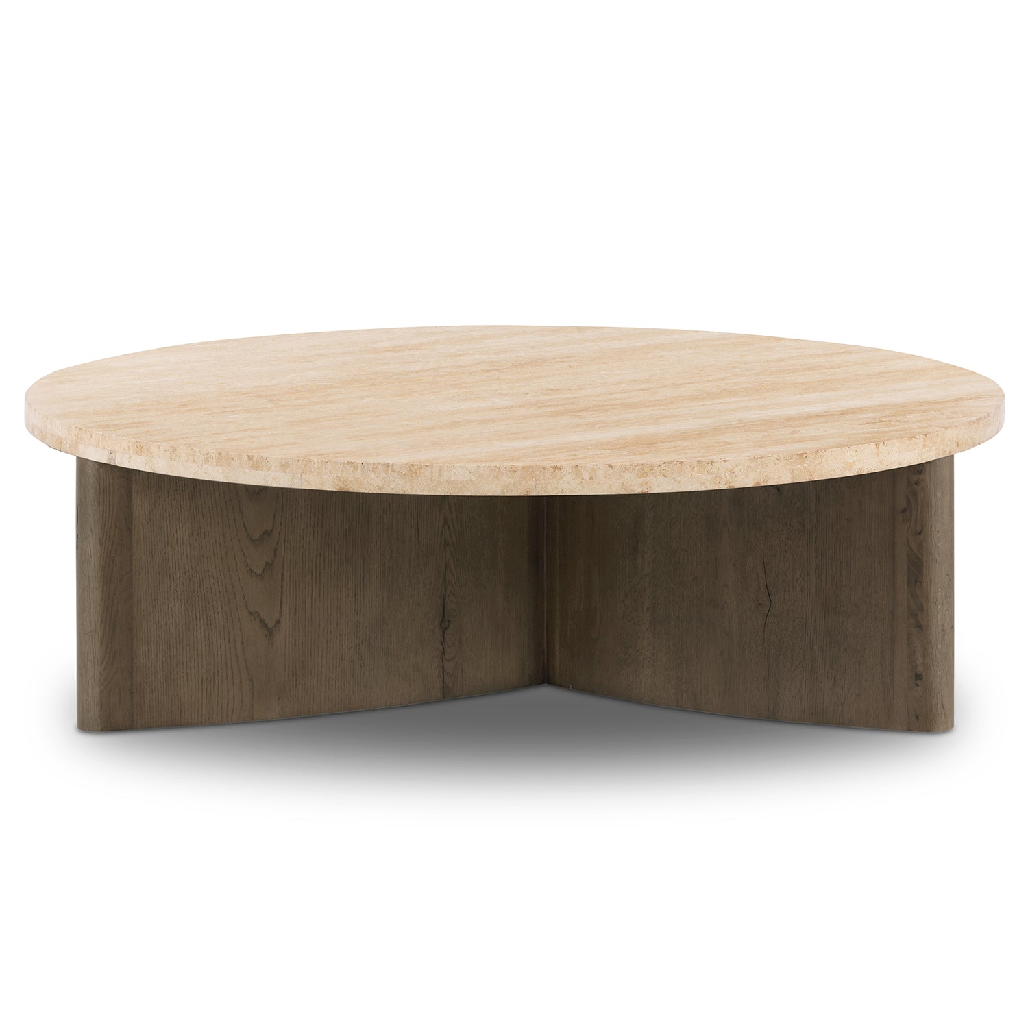 Four Hands Toli Travertine Coffee Table Paynes Gray