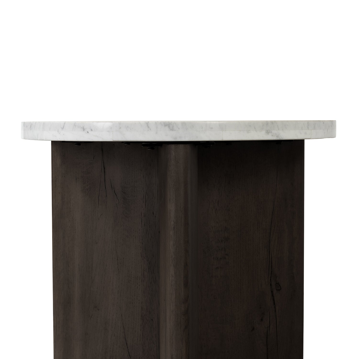 Four Hands Toli White Marble End Table