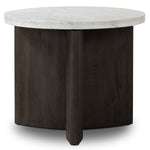 Four Hands Toli White Marble End Table