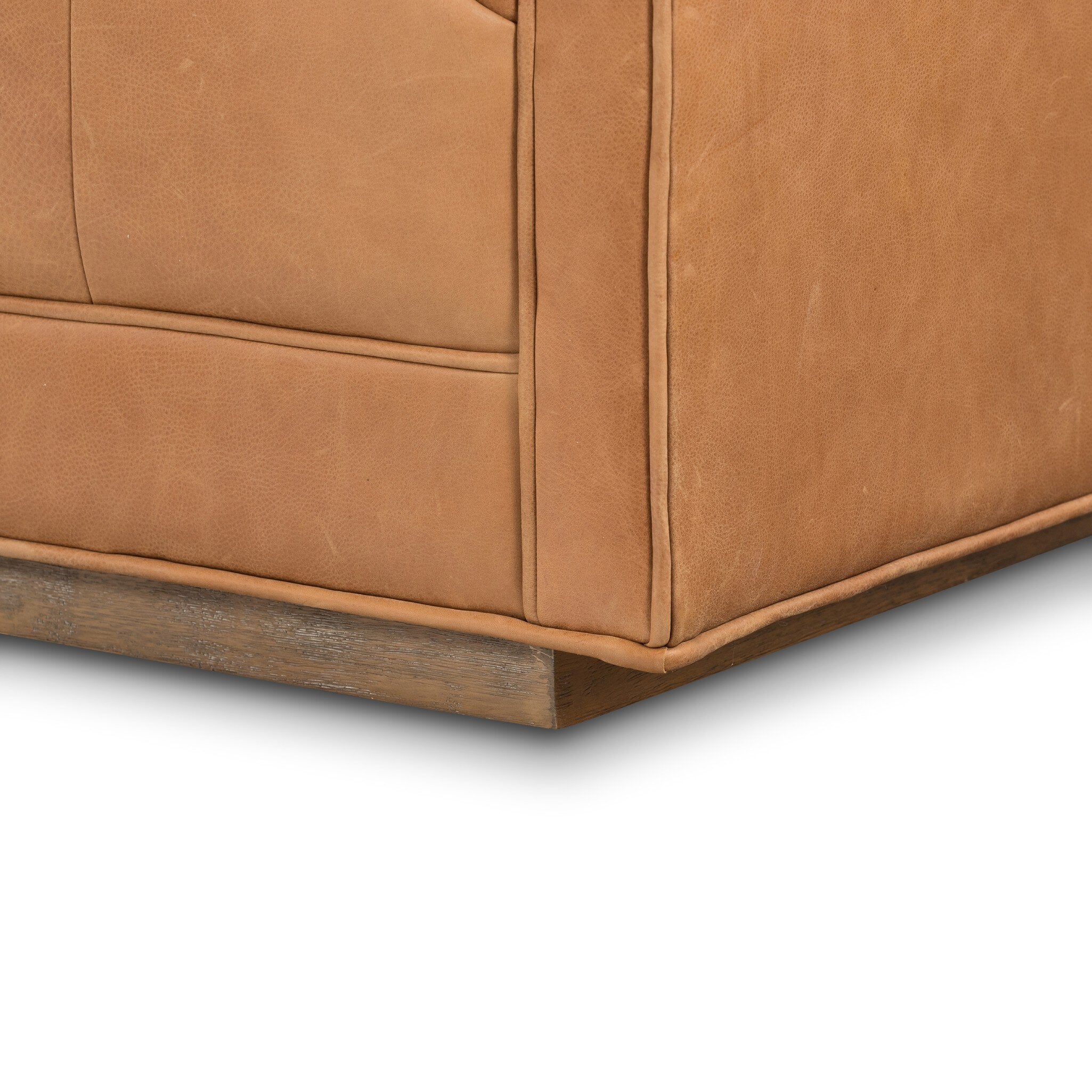Four Hands Kiera Palermo Cognac Sofa finish close-up