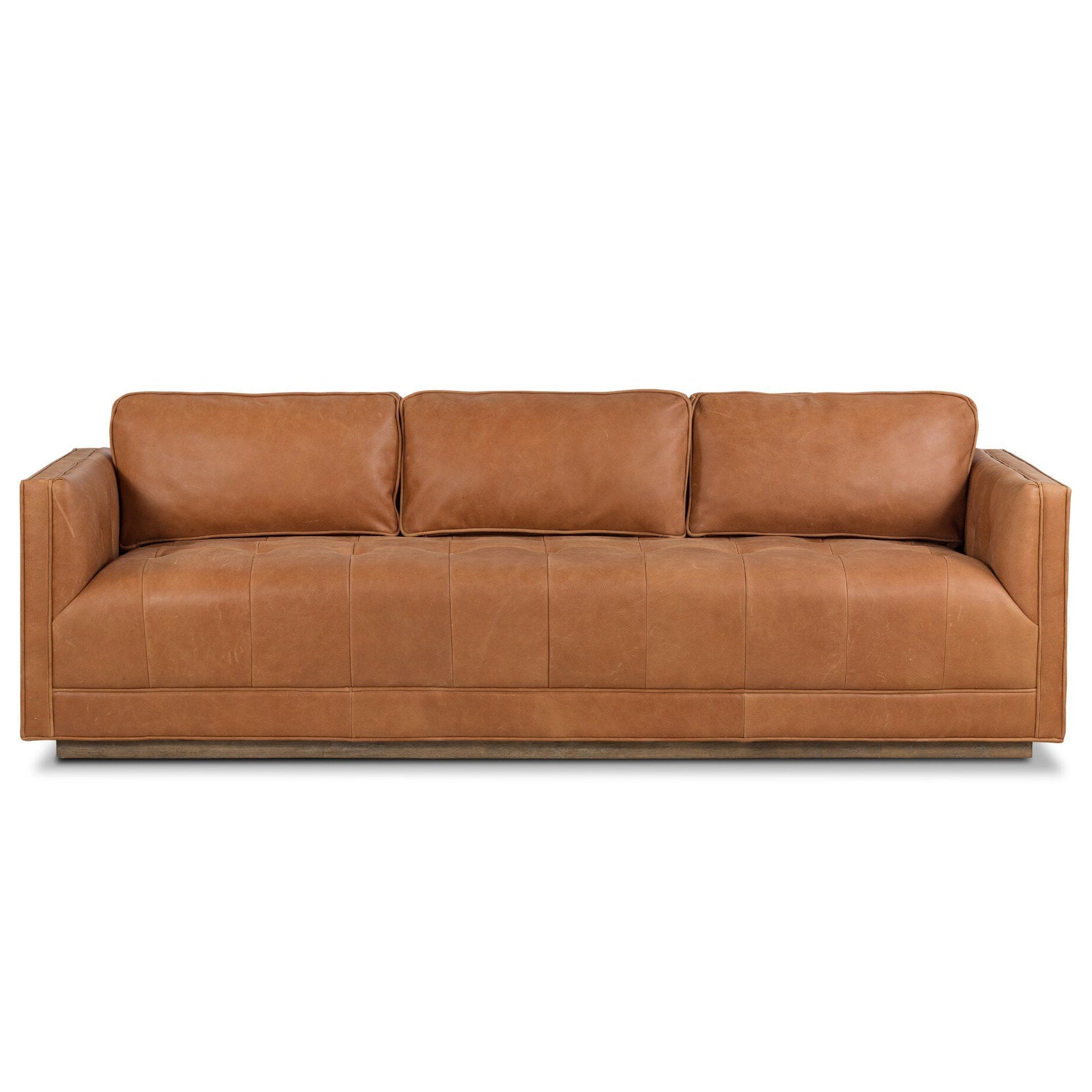 Four Hands Kiera Palermo Cognac Sofa front view
