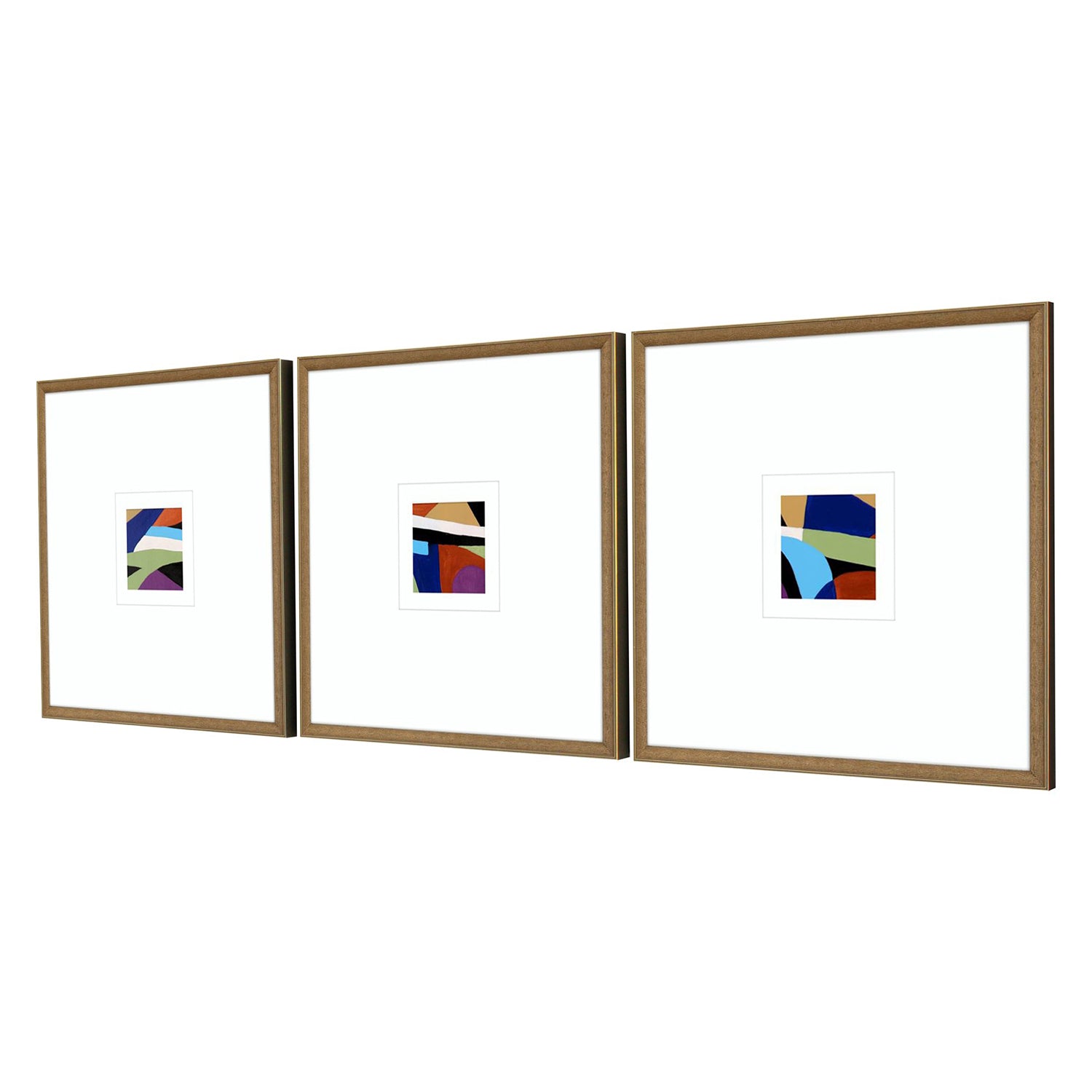 Jardine Color Squares I Framed Art Set of 3