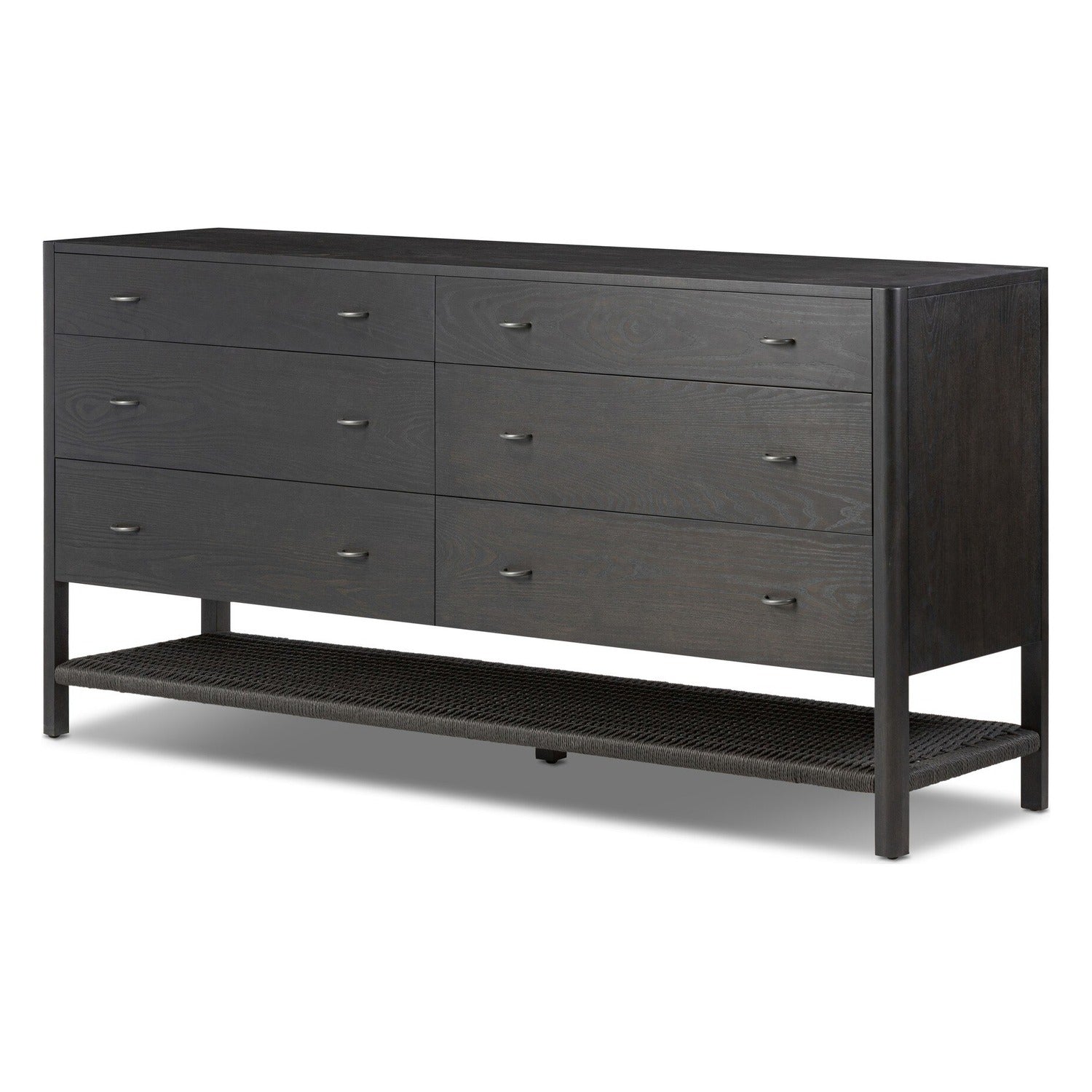 Four Hands Zuma Smoked Black Ash 6 Drawer Dresser