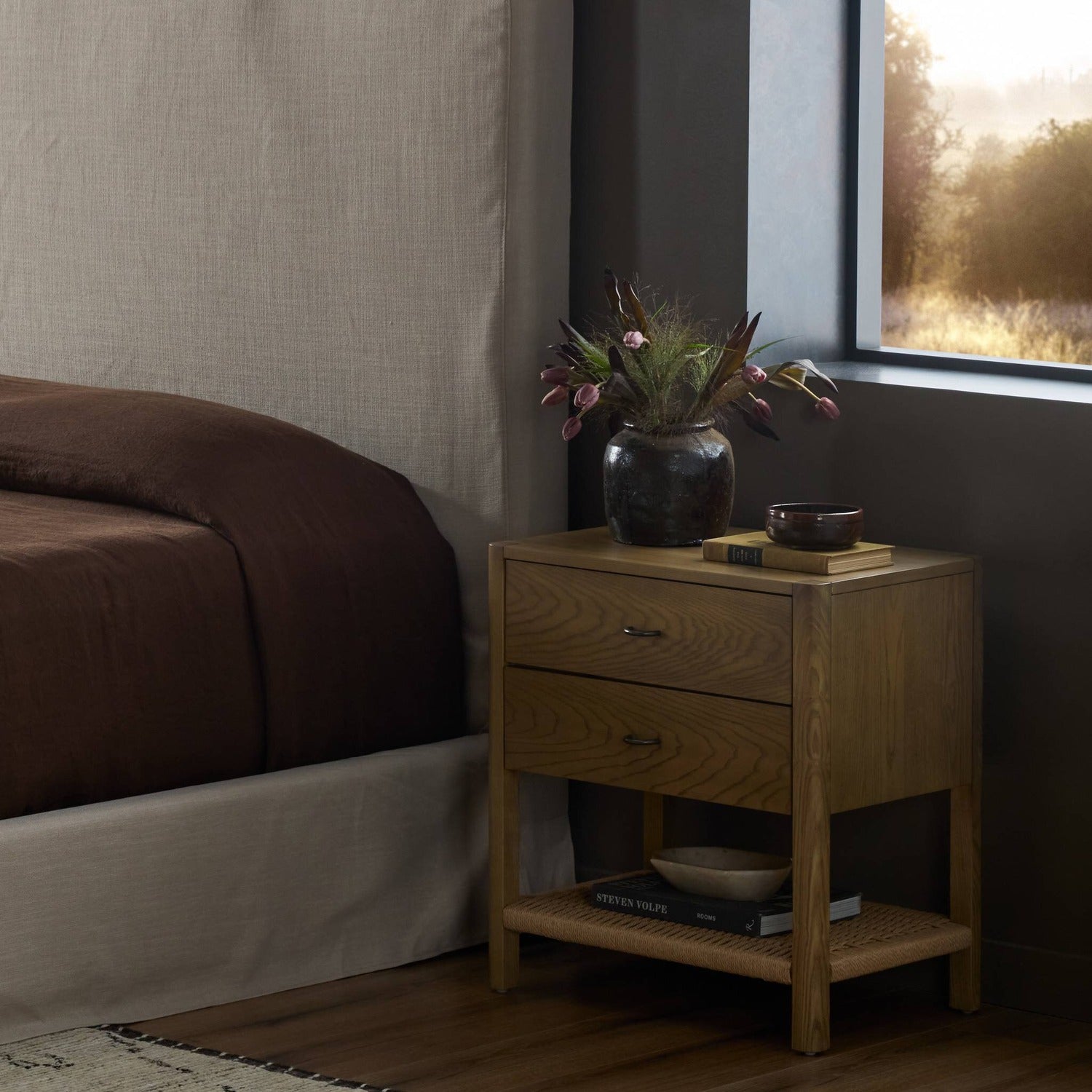 Four Hands Zuma Dune Ash Nightstand Set of 2