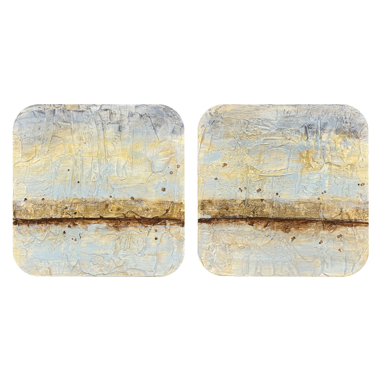 Adamson-Ray Coastal Horizon I Wall Sculpture Set of 2