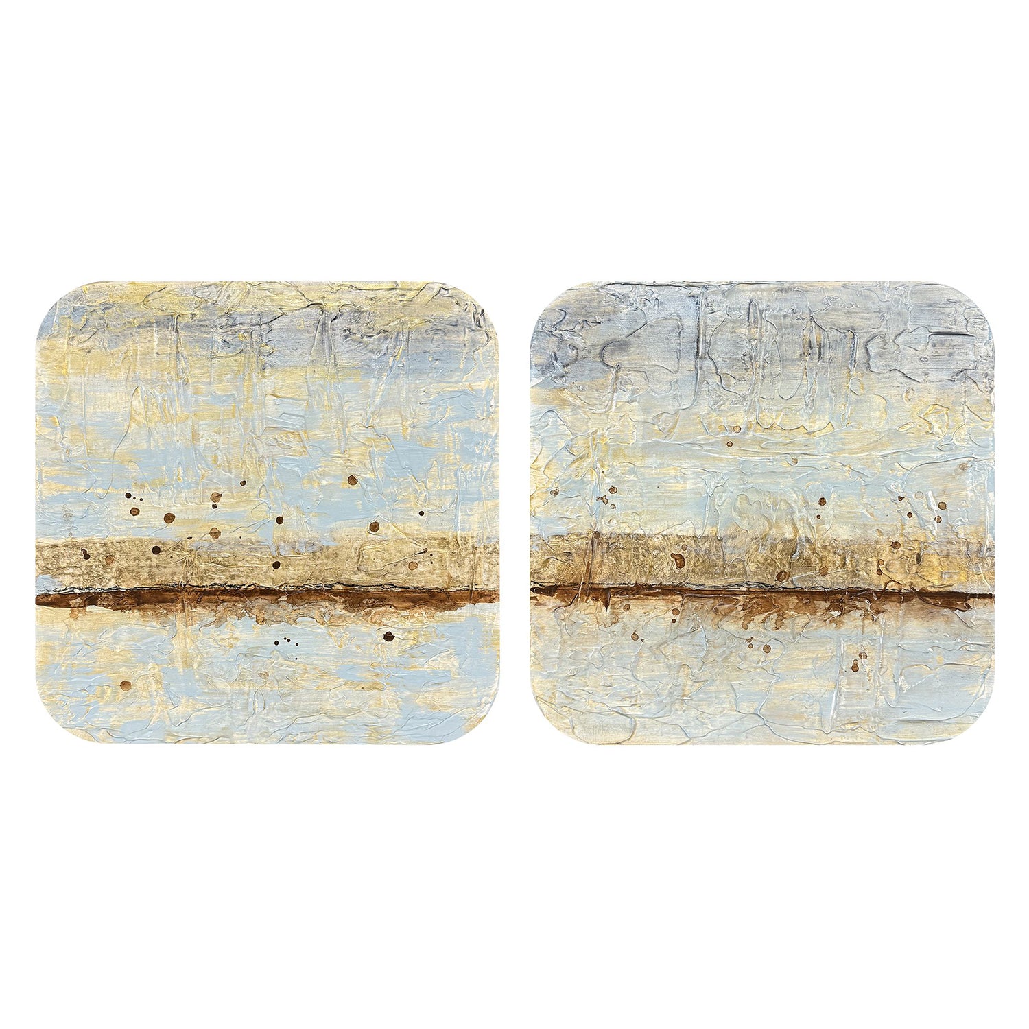 Adamson-Ray Coastal Horizon II Wall Sculpture Set of 2