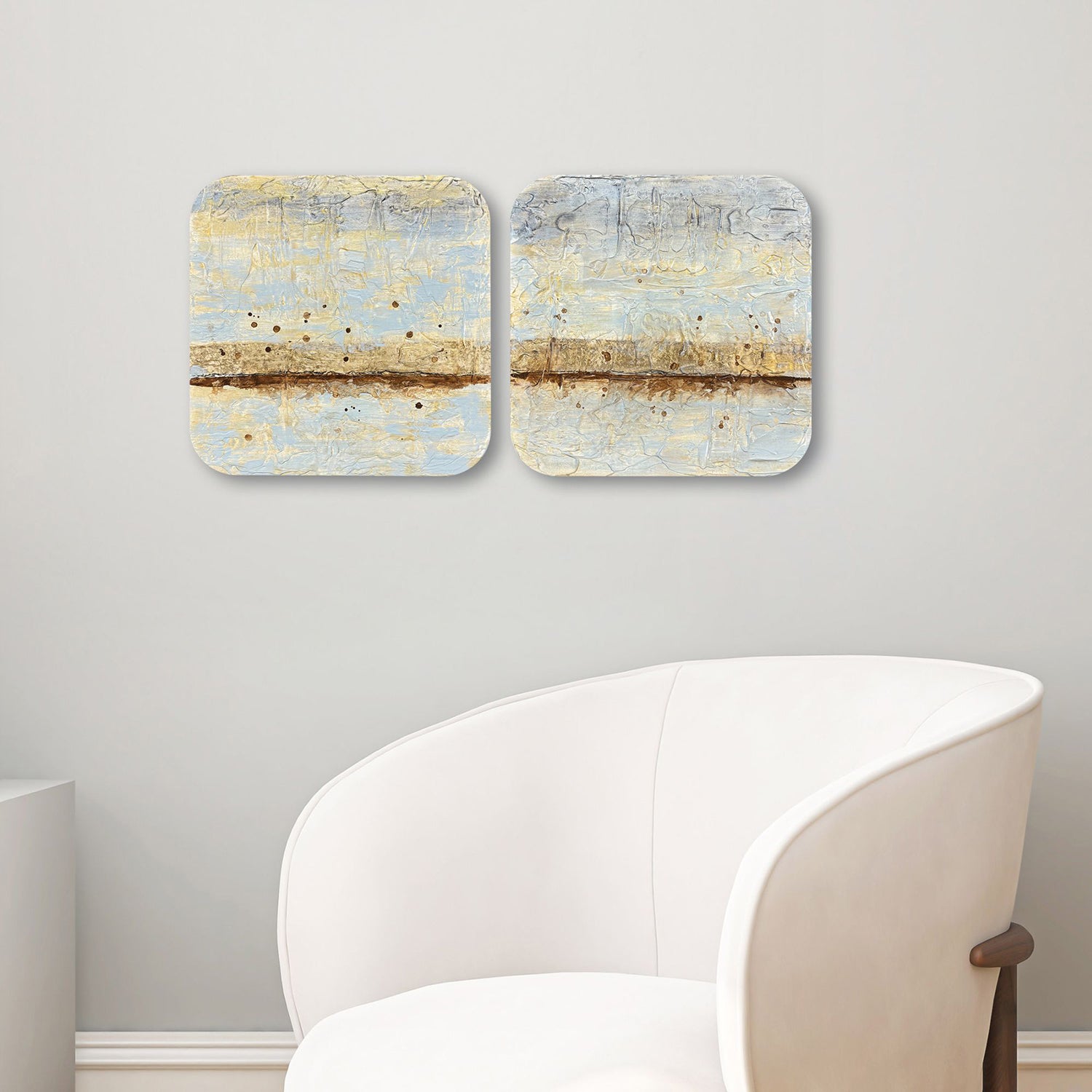 Adamson-Ray Coastal Horizon II Wall Sculpture Set of 2