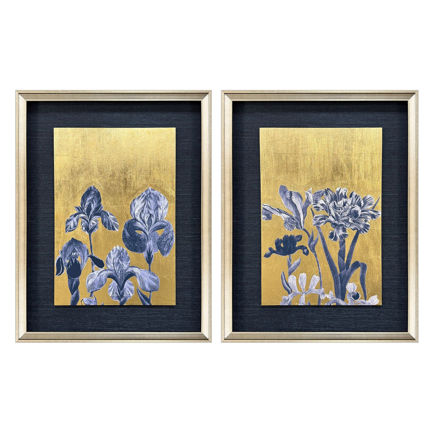 Weinman Blue Iris I Framed Artwork Set of 2
