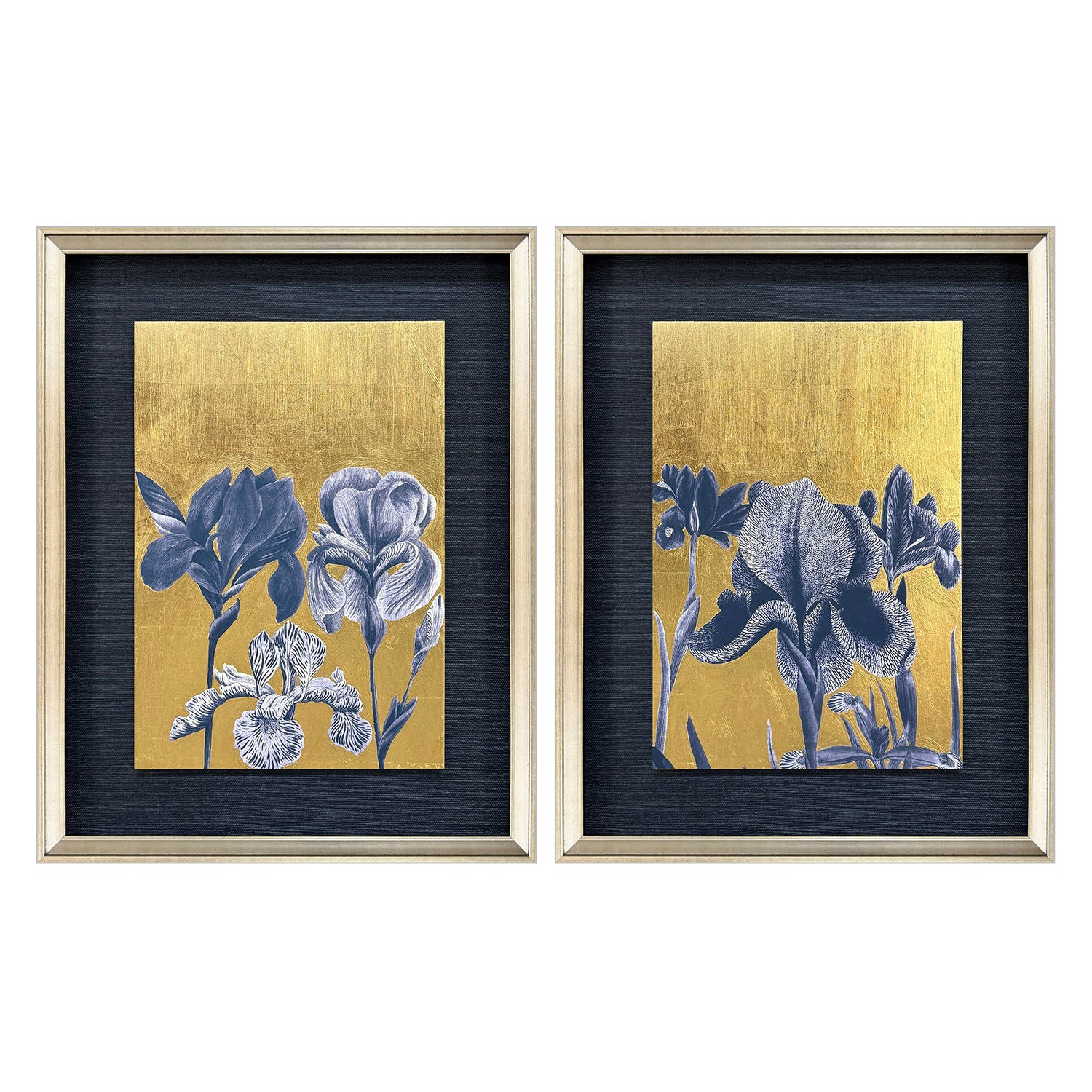Weinman Blue Iris II Framed Artwork Set of 2