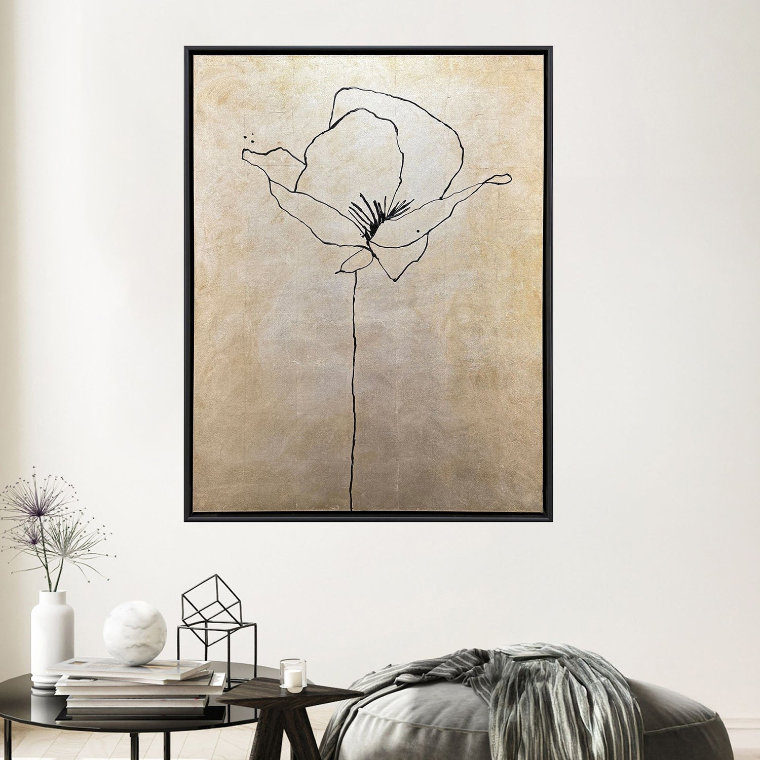 Adamson-Ray Silver Poppies I Canvas Art