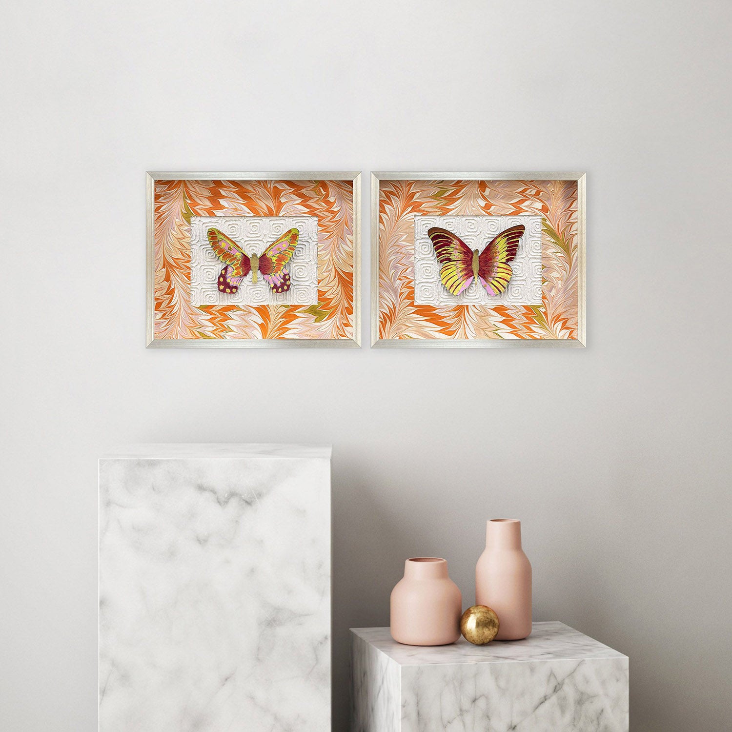 Adamson-Ray Flight Patterns II Framed Artwork Set of 2
